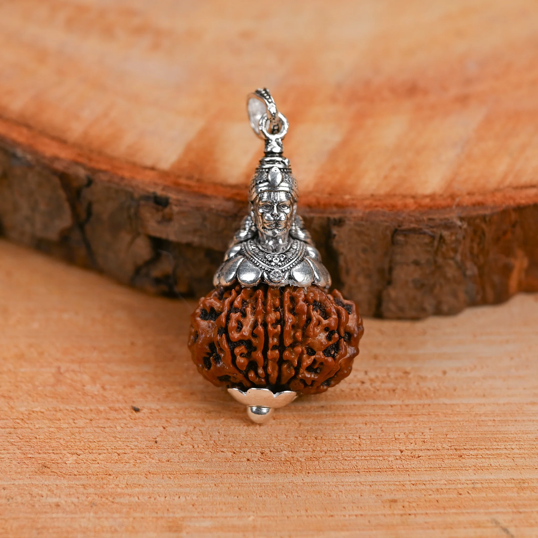 Hanumanji Pendant with 11 Mukhi Nepali Rudraksha