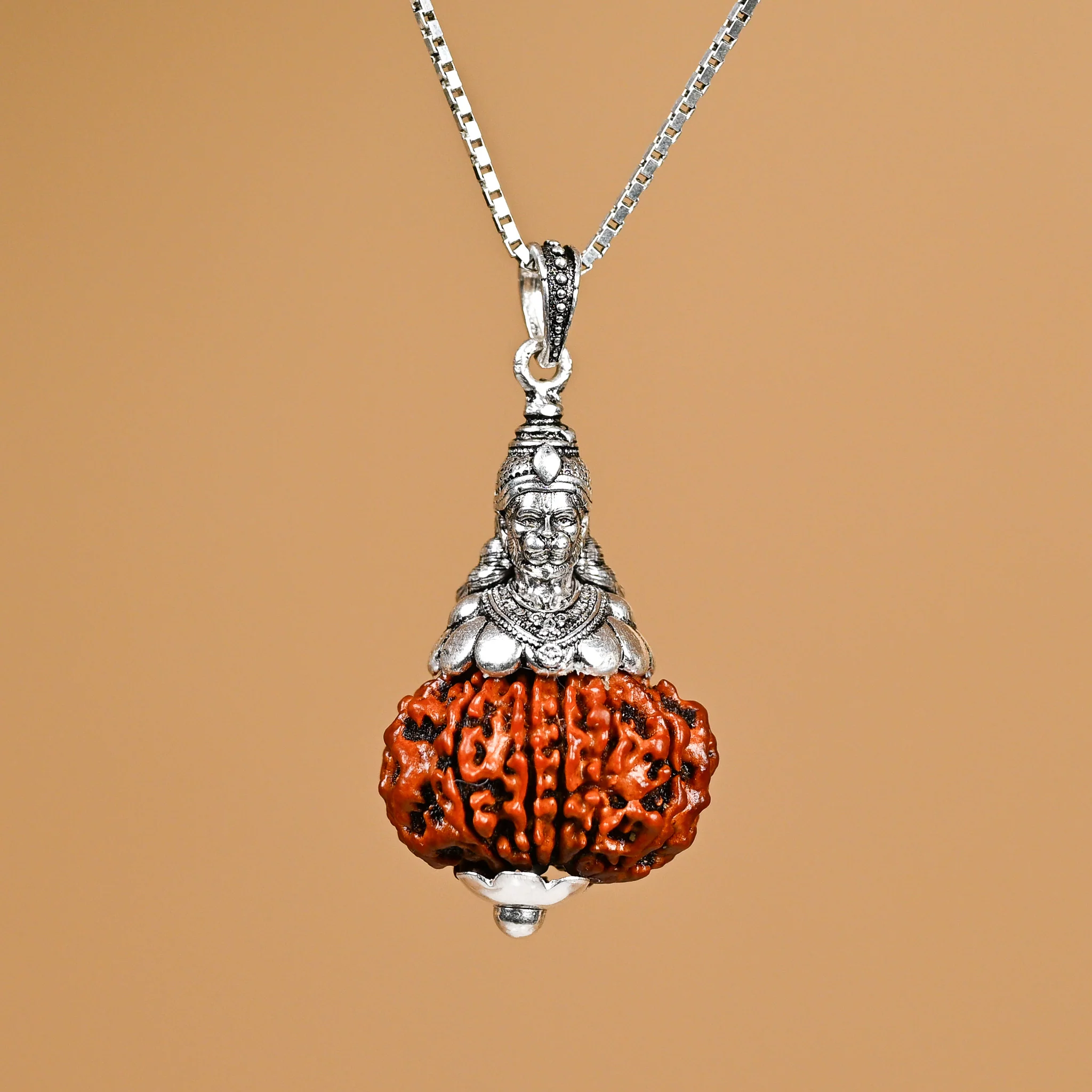 Hanumanji Pendant with 11 Mukhi Nepali Rudraksha - Image 2