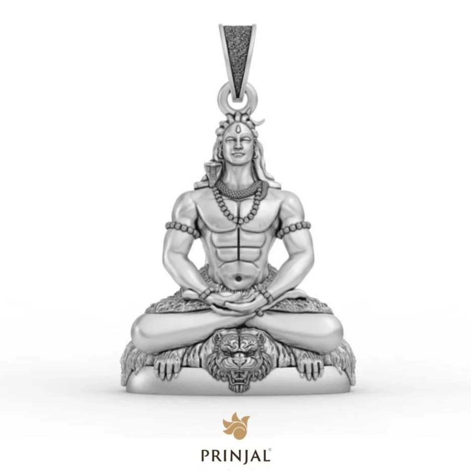Mahadev Silver Pendant
