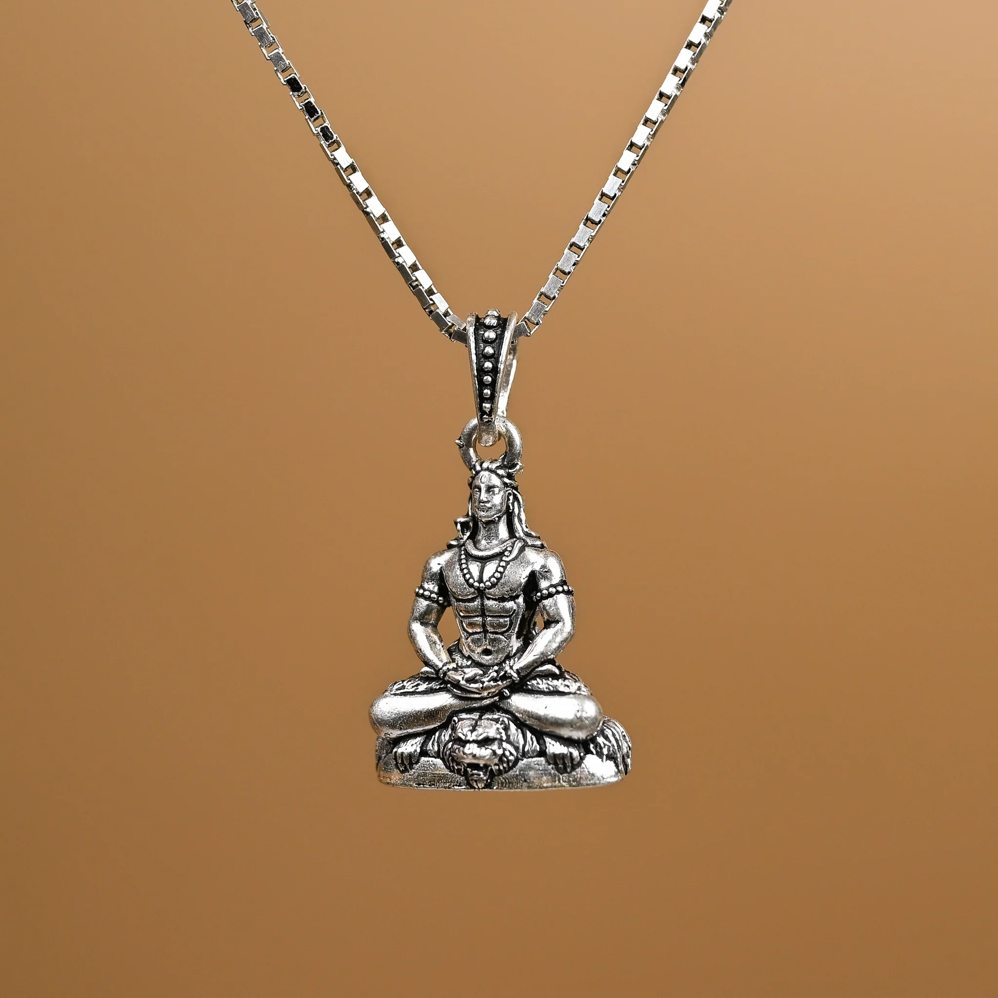Mahadev Silver Pendant - Image 3