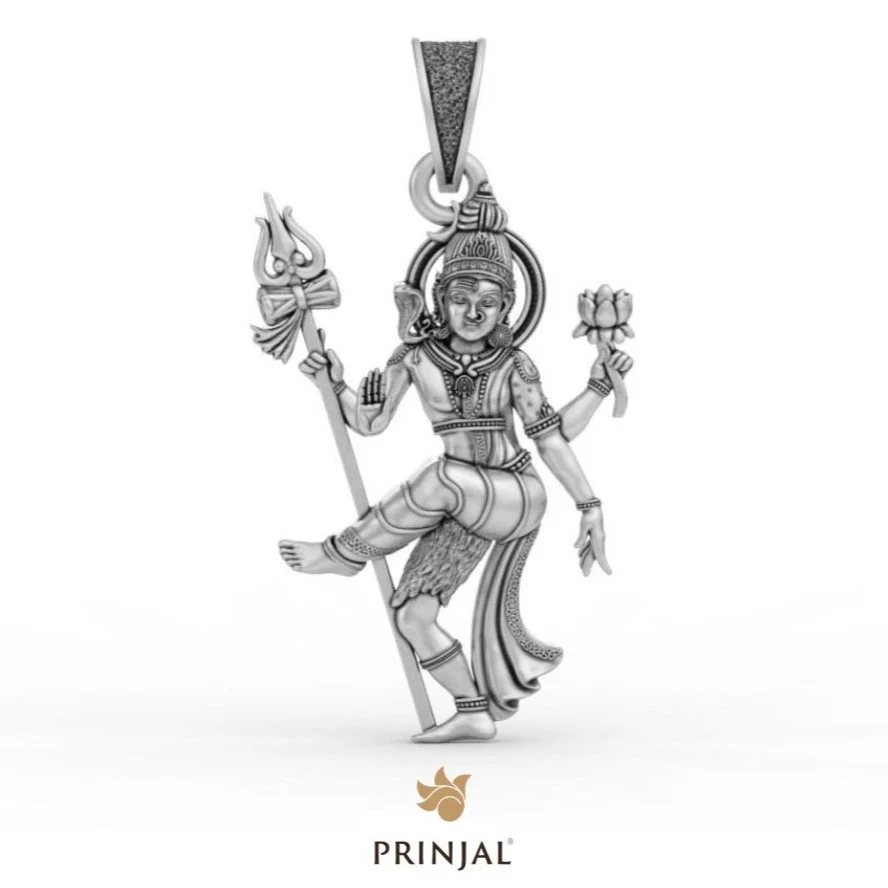Shiva Silver Pendant