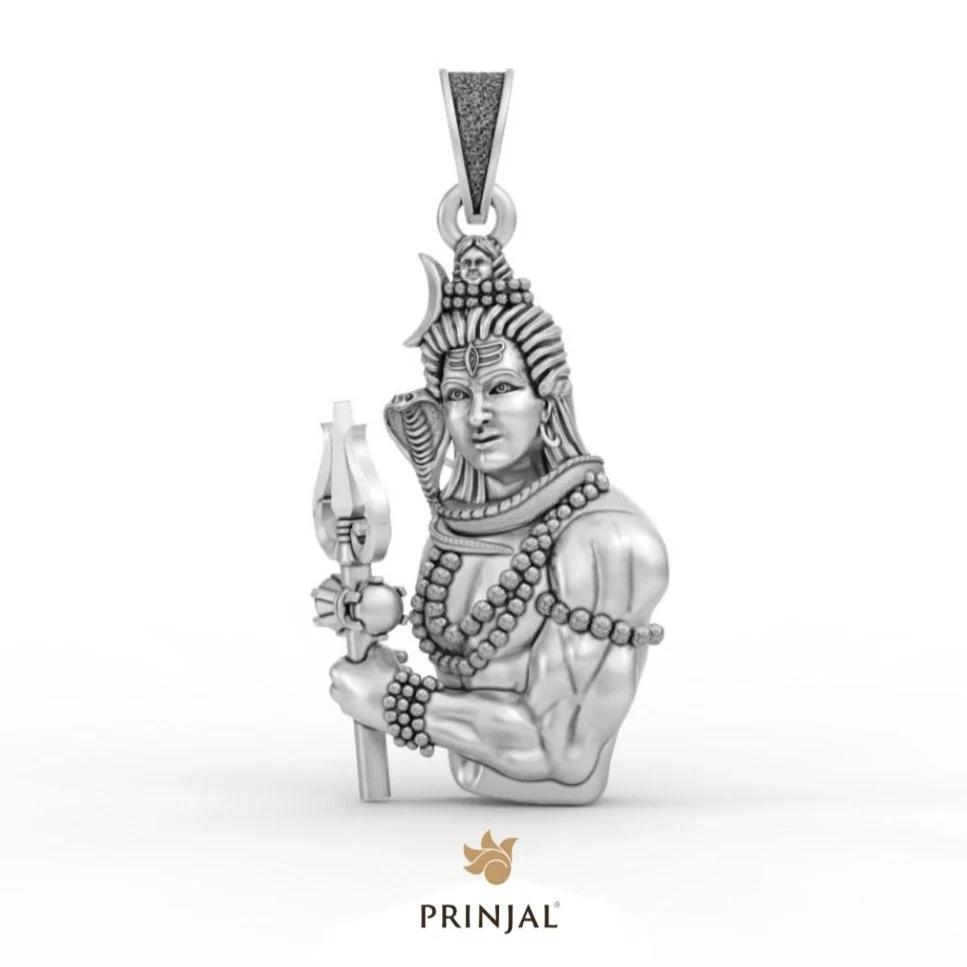 Mahadev Silver Pendant