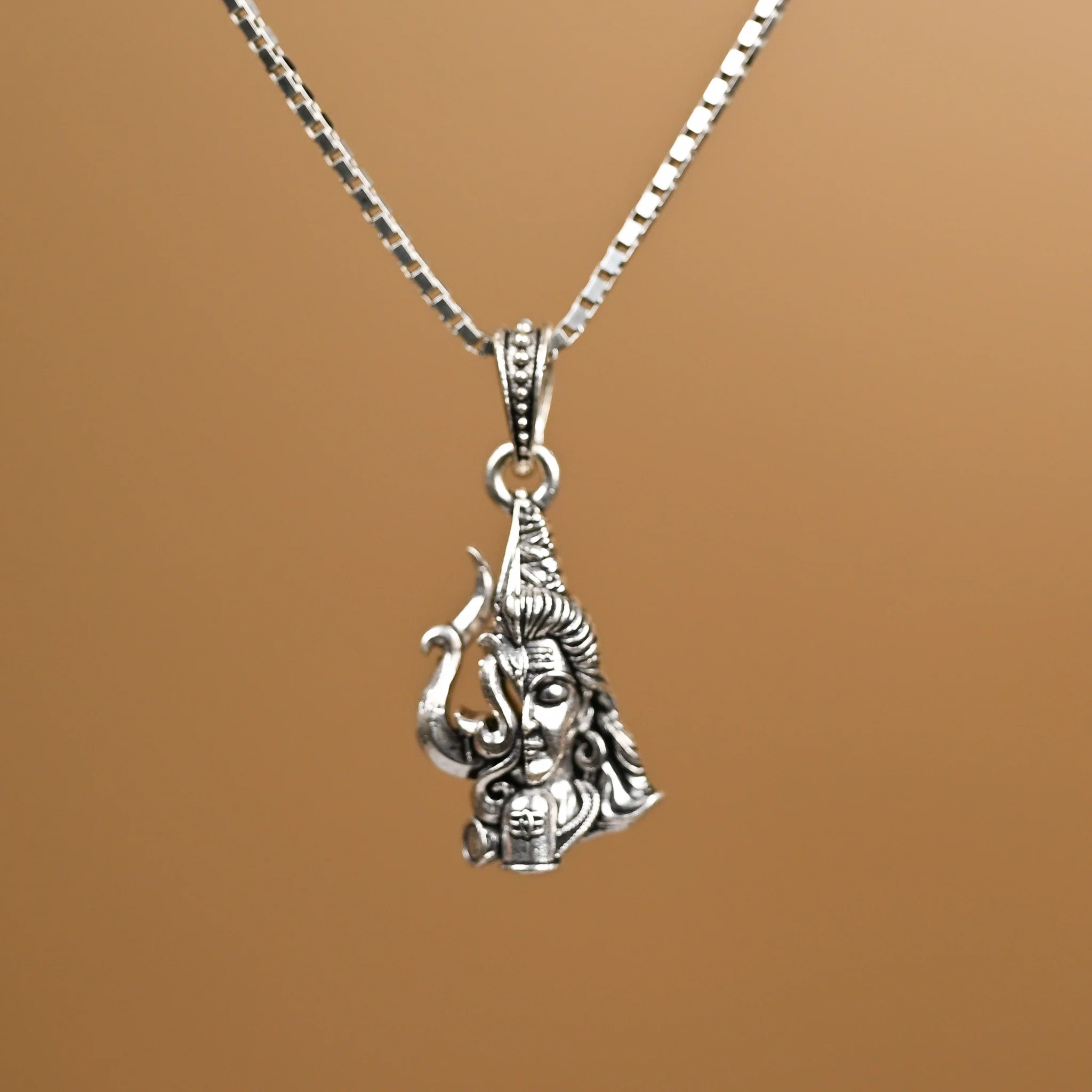 Mahadev Trishul Silver Pendant - Image 3