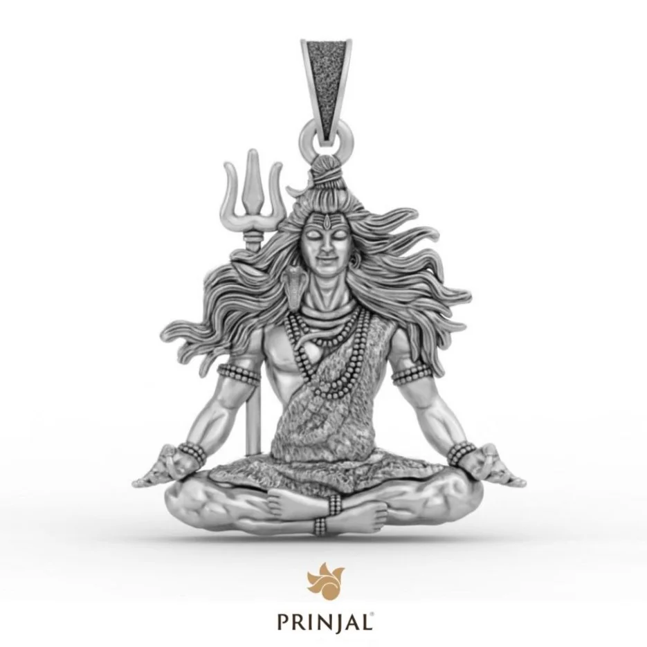 Shiva Silver Pendant
