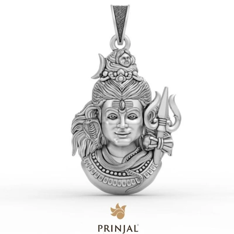 Mahadev Silver Pendant