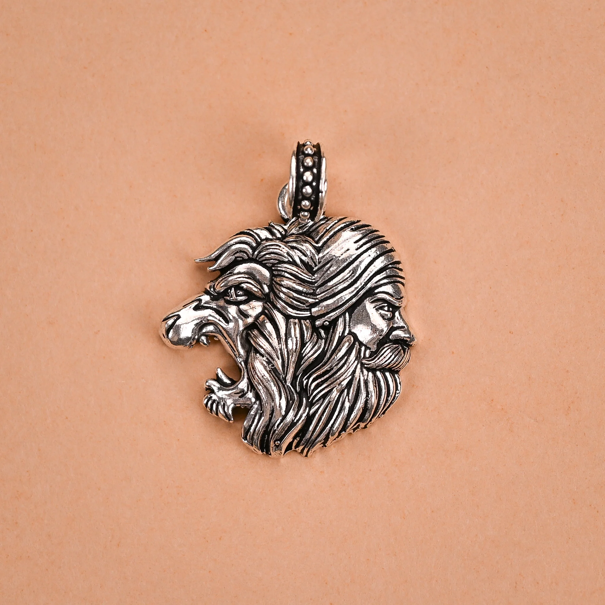 Silver Maratha King Shivaji Pendant - Image 2