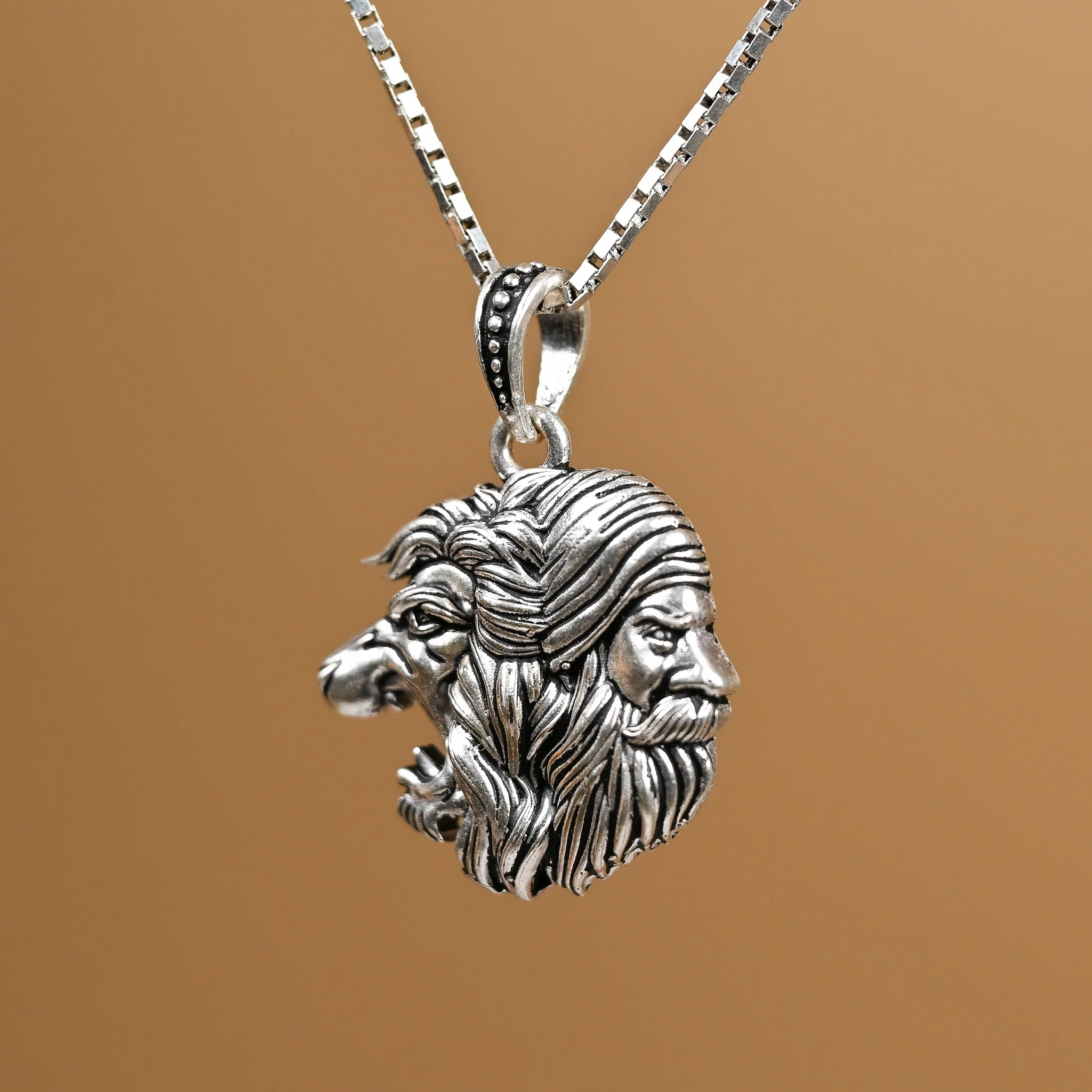Silver Maratha King Shivaji Pendant - Image 3