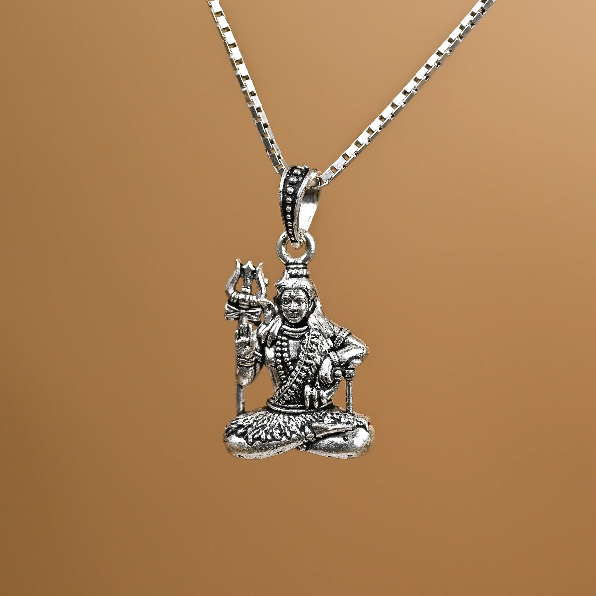 Mahadev Silver Pendant - Image 3