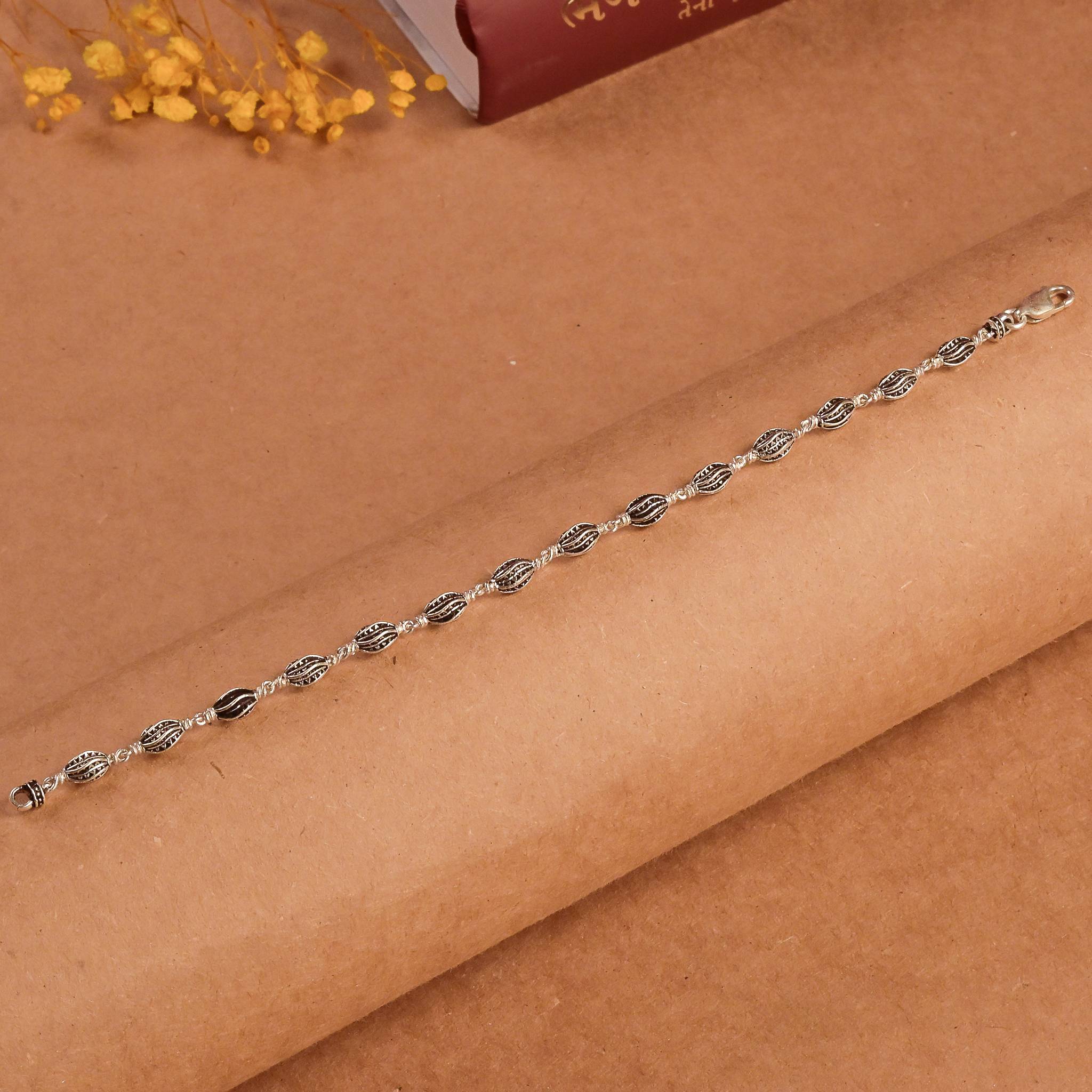 Marquise Beads Silver Bracelet - Image 2