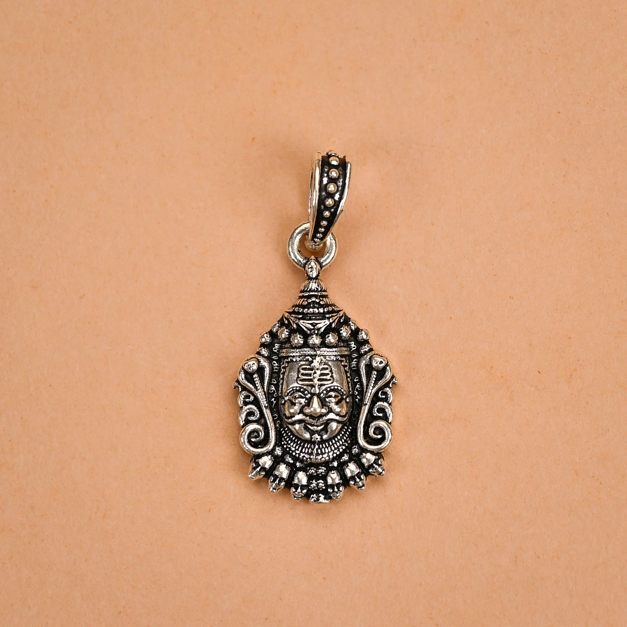 Mahakal Silver Pendant - Image 2