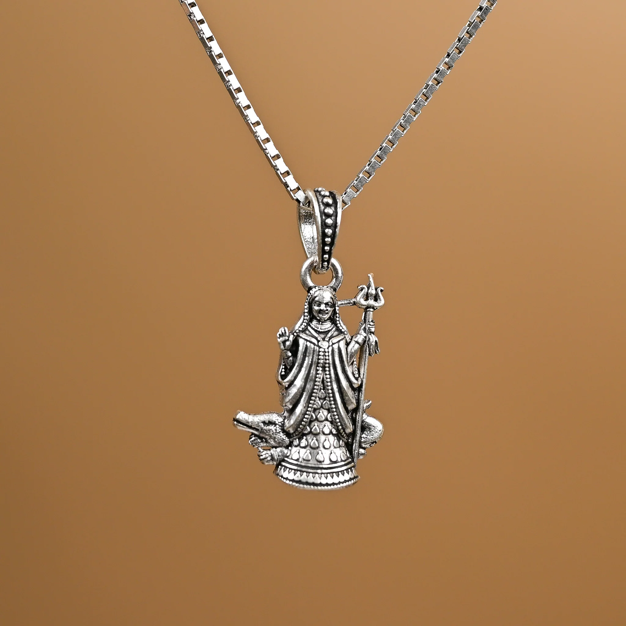 Khodiyar Mata Silver Pendant - Image 3