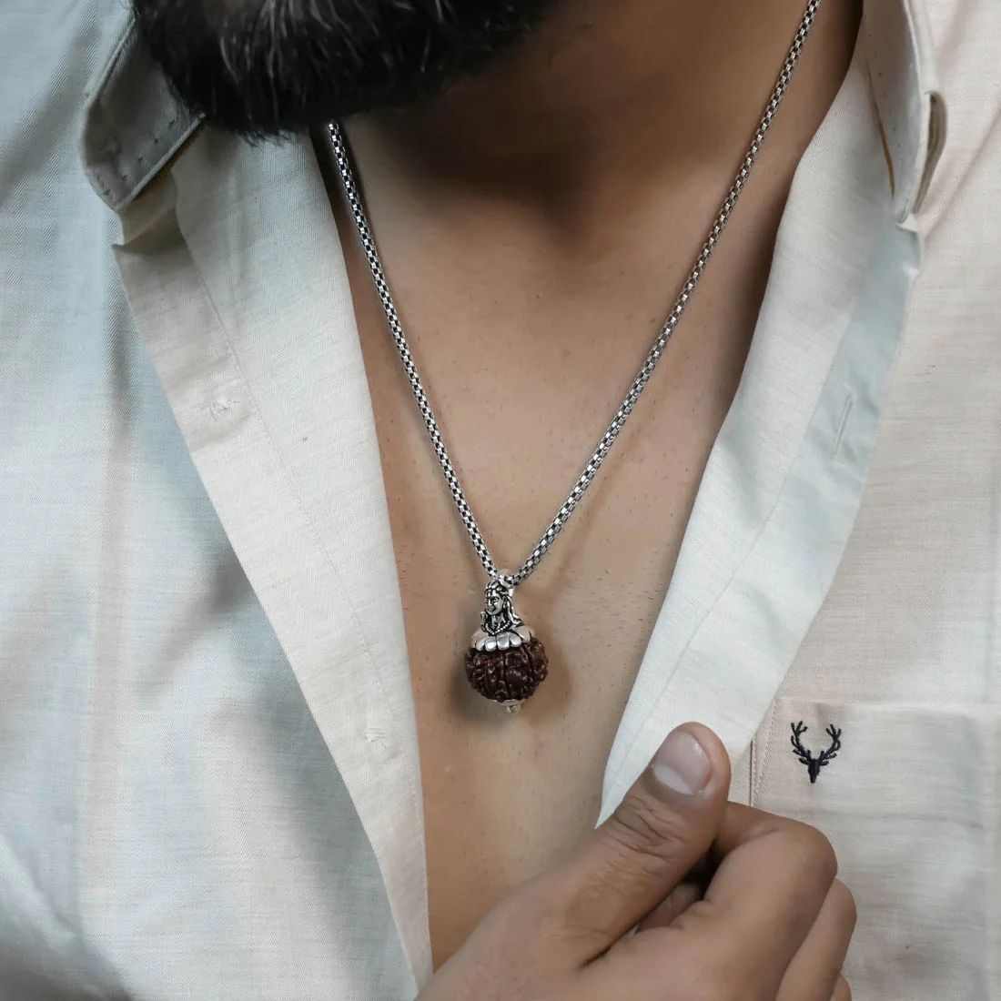 Adiyogi Pendant (10 Mukhi Nepali Rudraksha) - Image 3