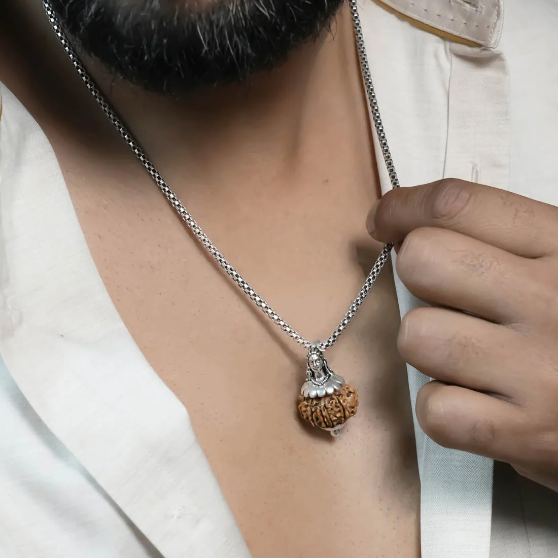 Adiyogi Pendant (12 Mukhi Nepali Rudraksha) - Image 3