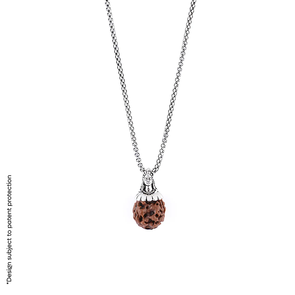 Adiyogi Pendant (3 Mukhi Nepali Rudraksha) - Image 4