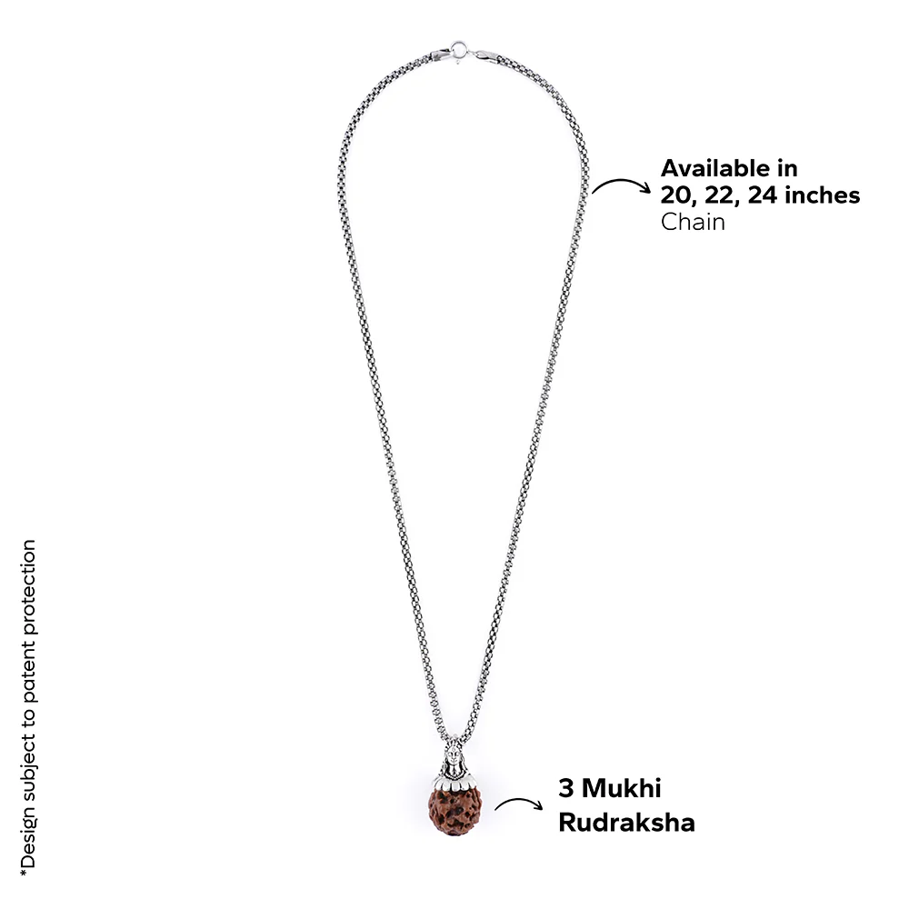 Adiyogi Pendant (3 Mukhi Nepali Rudraksha) - Image 6