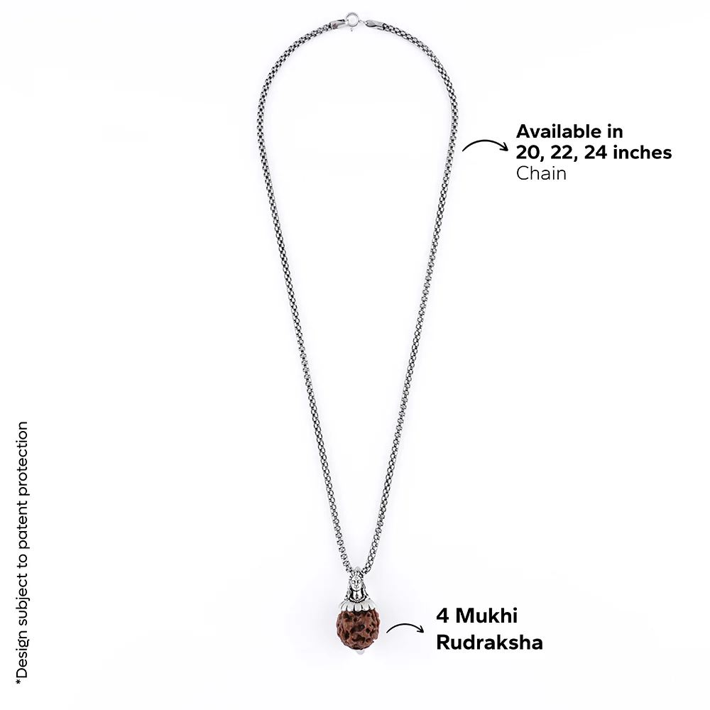 Adiyogi Pendant (4 Mukhi Nepali Rudraksha) - Image 6