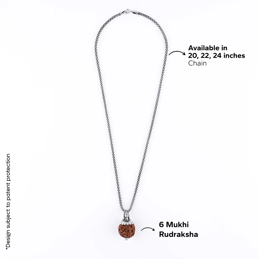 Adiyogi Pendant (6 Mukhi Nepali Rudraksha) - Image 6