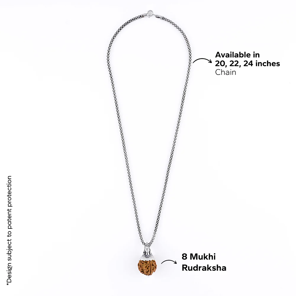 Adiyogi Pendant (8 Mukhi Nepali Rudraksha) - Image 6