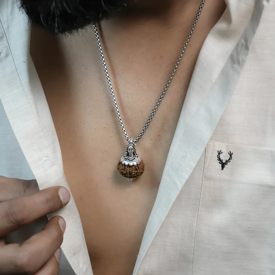 Adiyogi Pendant (9 Mukhi Nepali Rudraksha) - Image 3