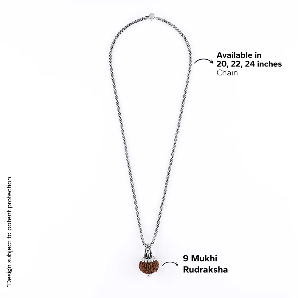 Adiyogi Pendant (9 Mukhi Nepali Rudraksha) - Image 6
