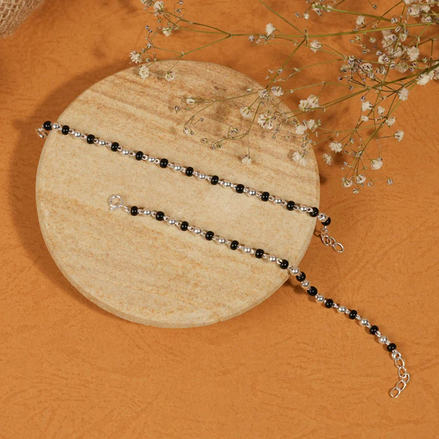 Authentic Black and Silver Beads Nazariya for Kids - Image 2