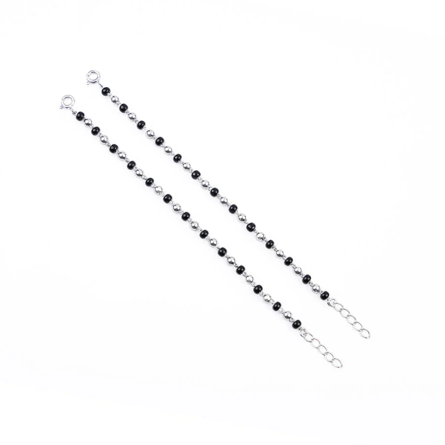 Authentic Black and Silver Beads Nazariya for Kids - Image 3