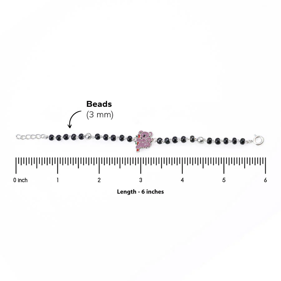 Black Beads and Koala Silver Nazariya for Kids - Image 4