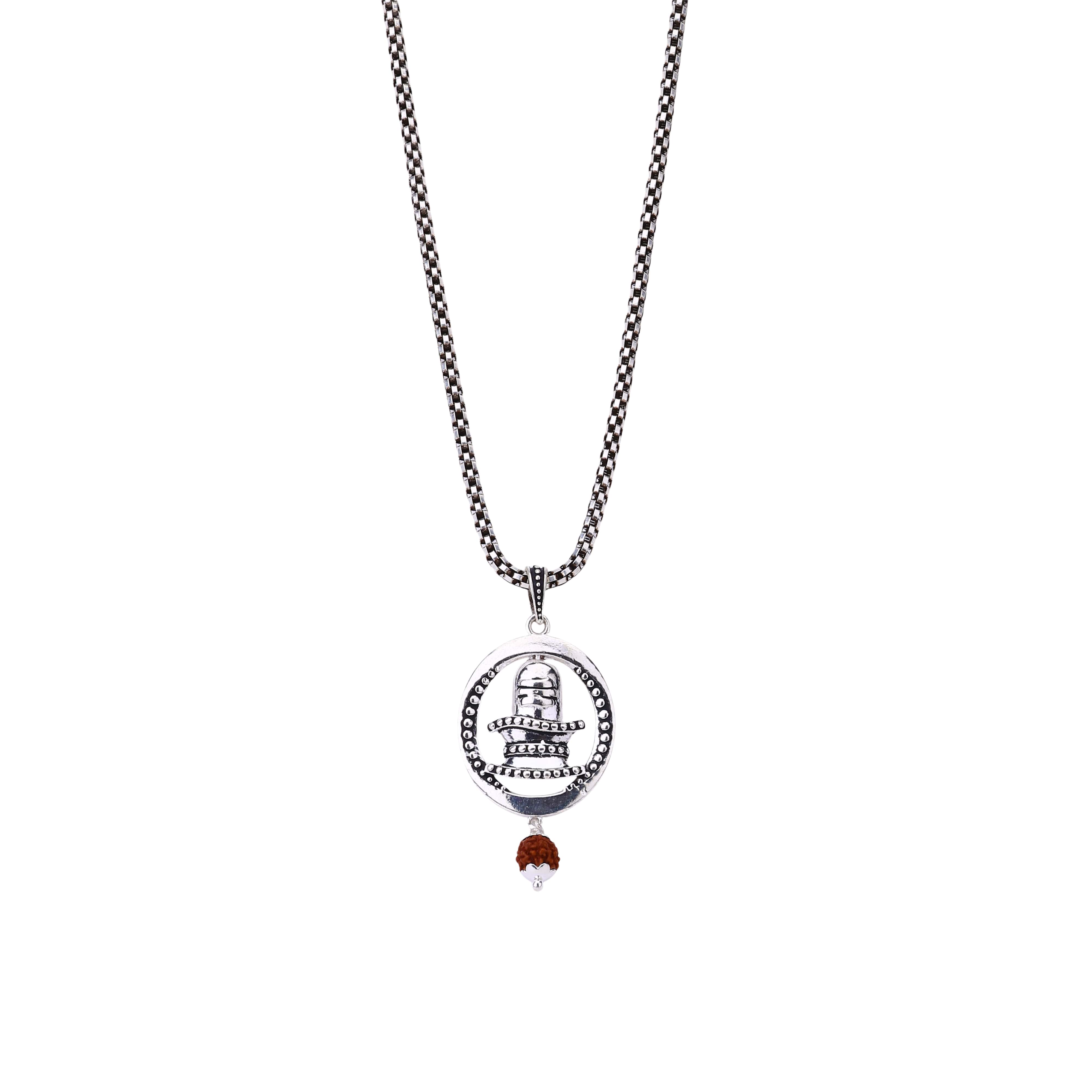 Divine Shivling Rudraksha Silver Pendant - Image 6