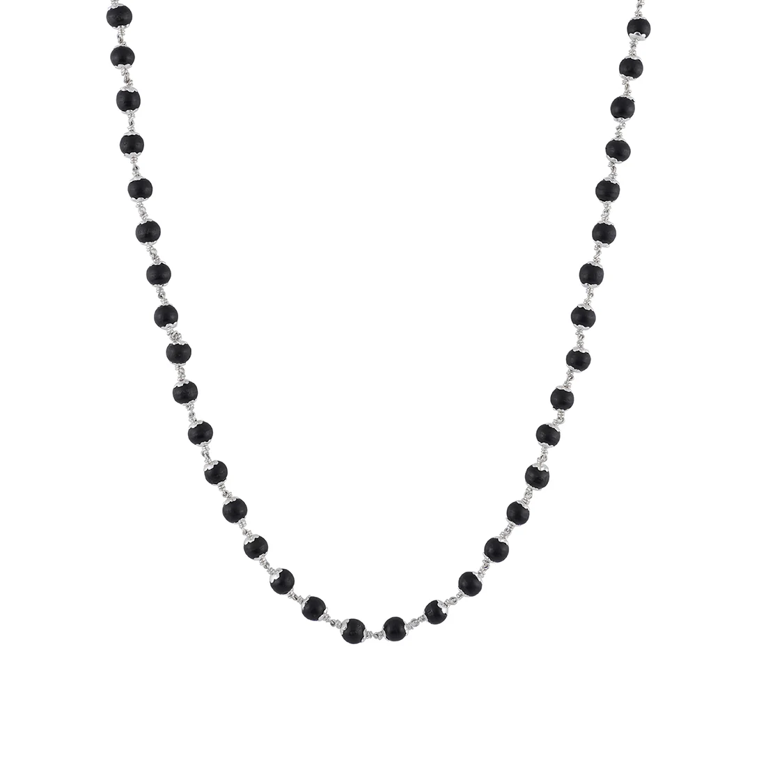 Karungali Beads Silver Mala - Image 4