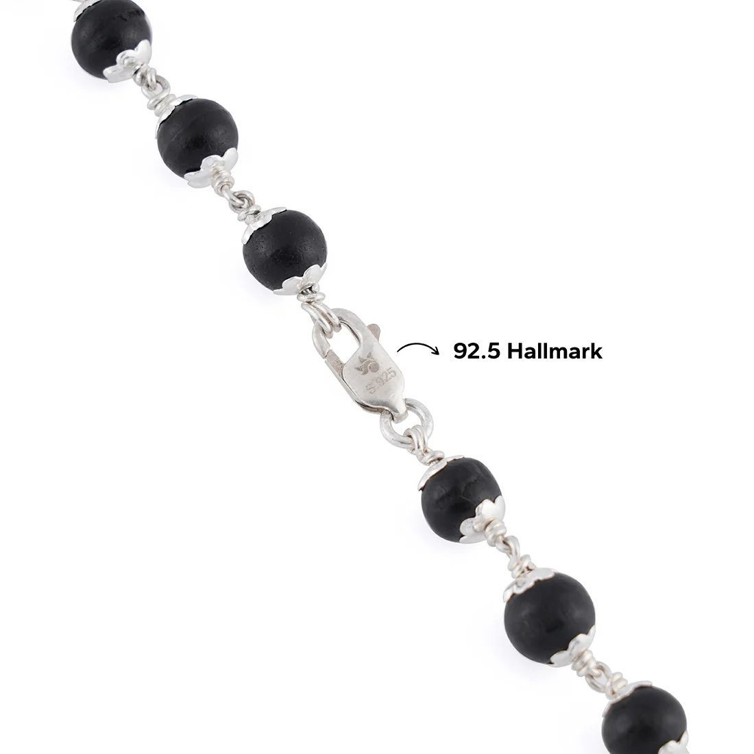 Karungali Beads Silver Mala - Image 5