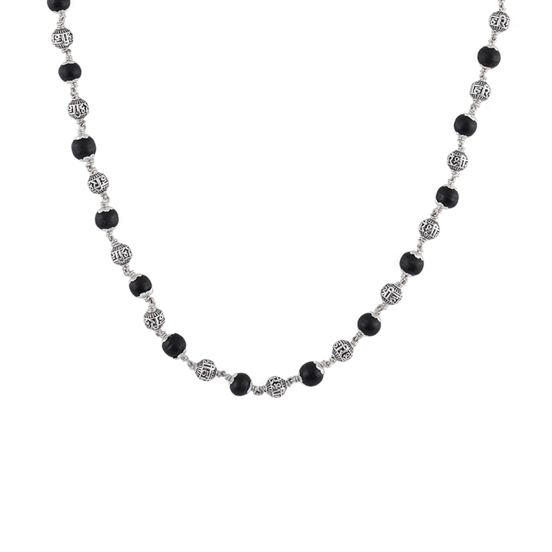 Karungali with Shree Hari Silver Beads Mala - Image 4
