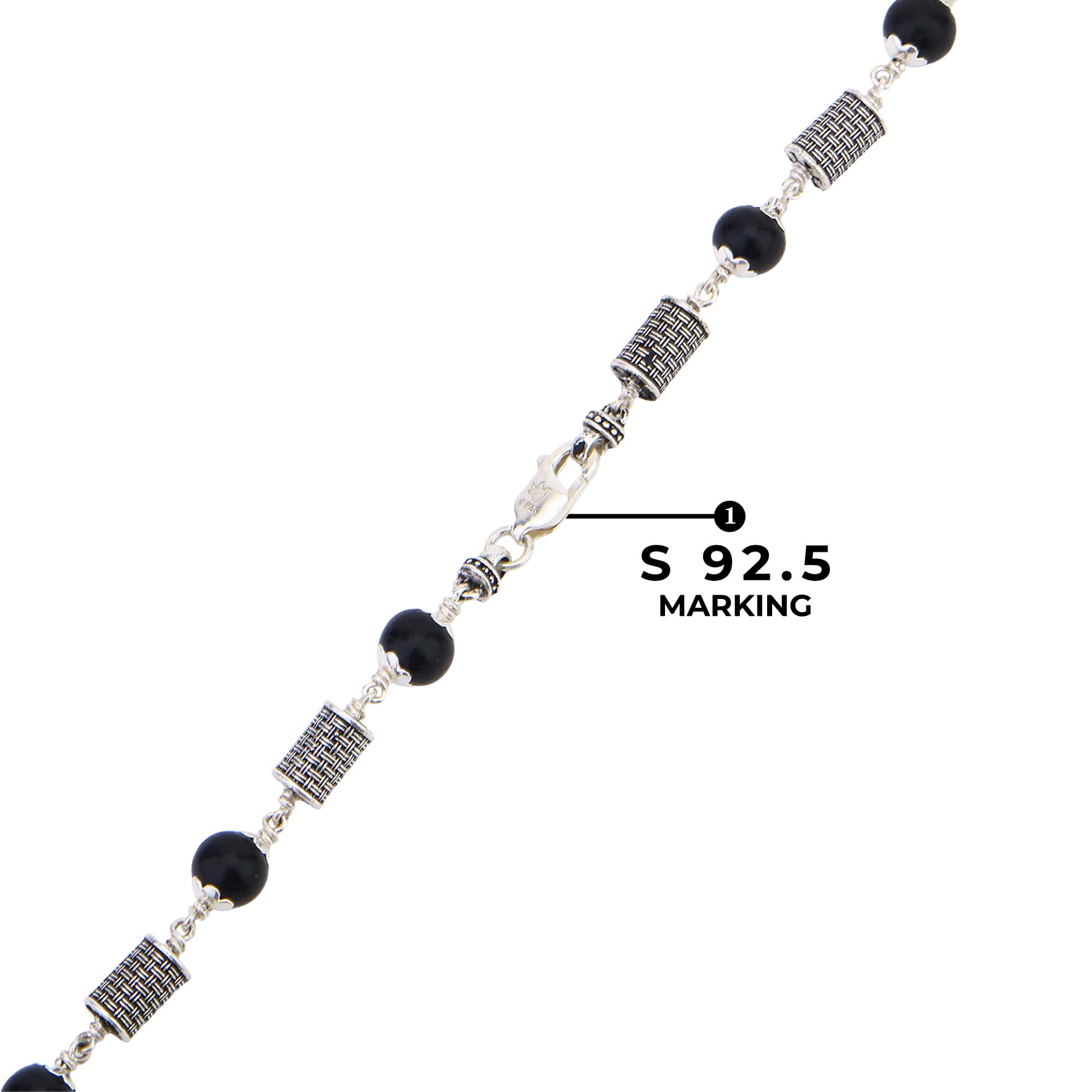 Karungali Silver Mala (Cylindrical Beads) - Image 4