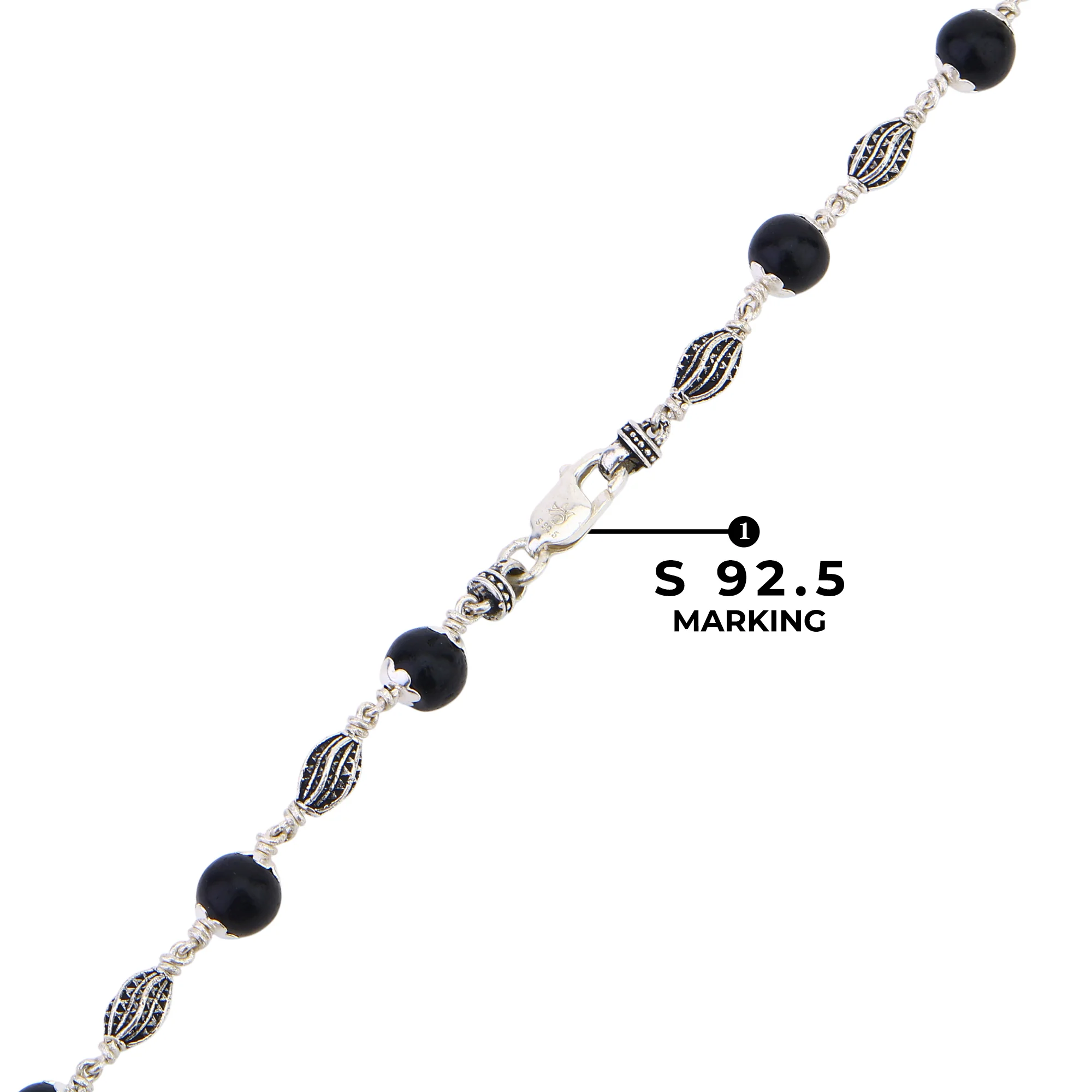 Karungali Silver Mala (Marquise Beads) - Image 5