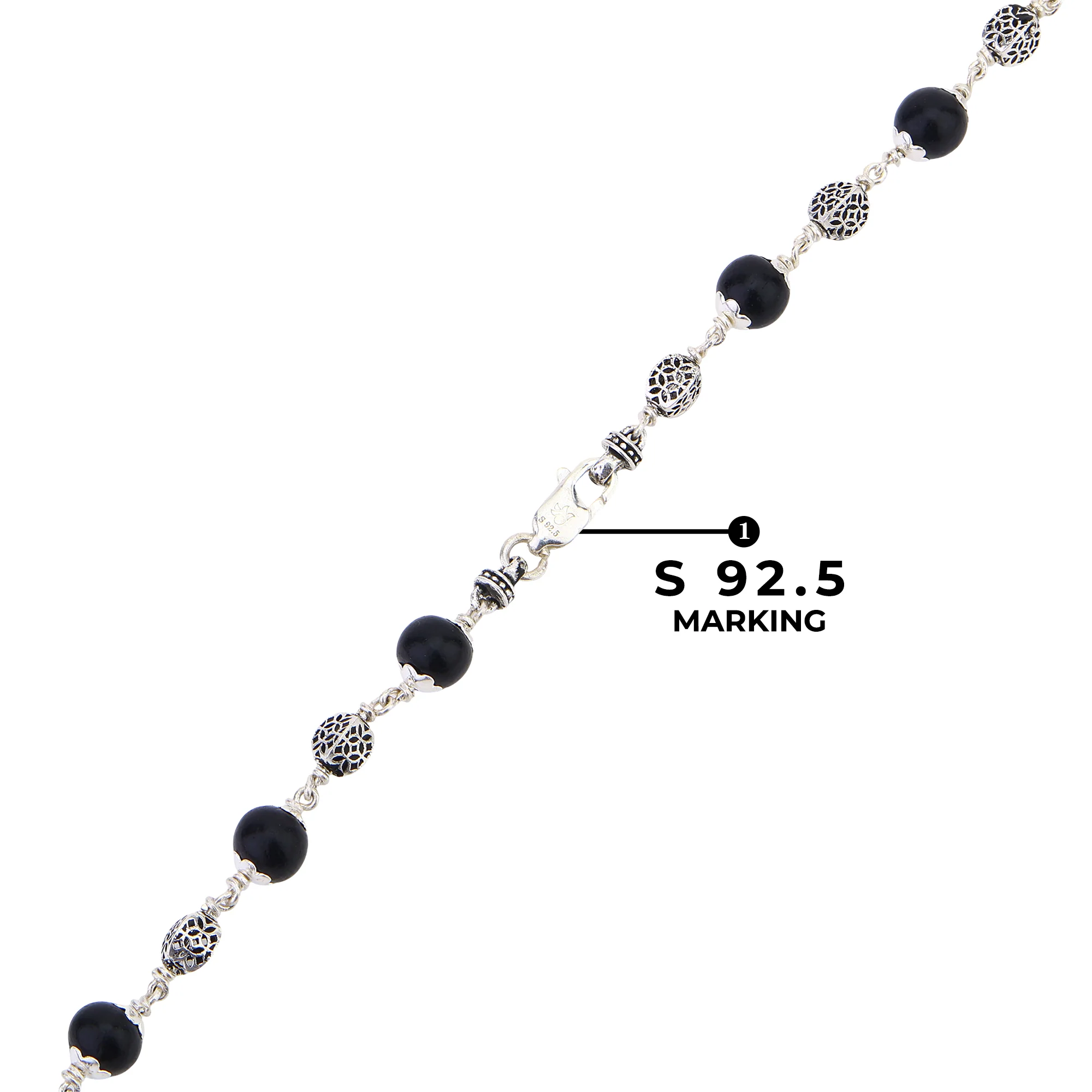 Karungali Silver Mala (Oval Beads) - Image 5