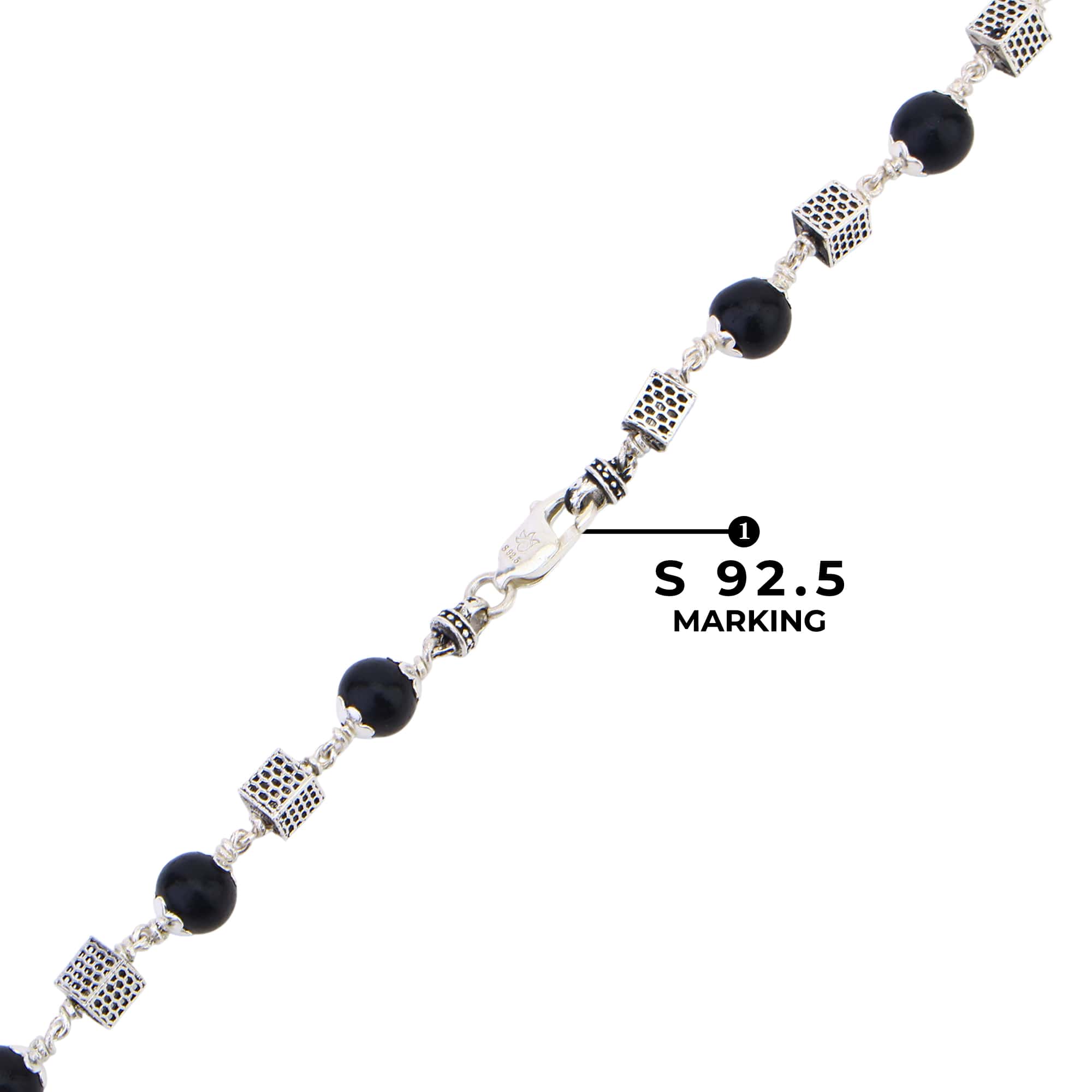 Karungali Silver Mala (Square Beads) - Image 5