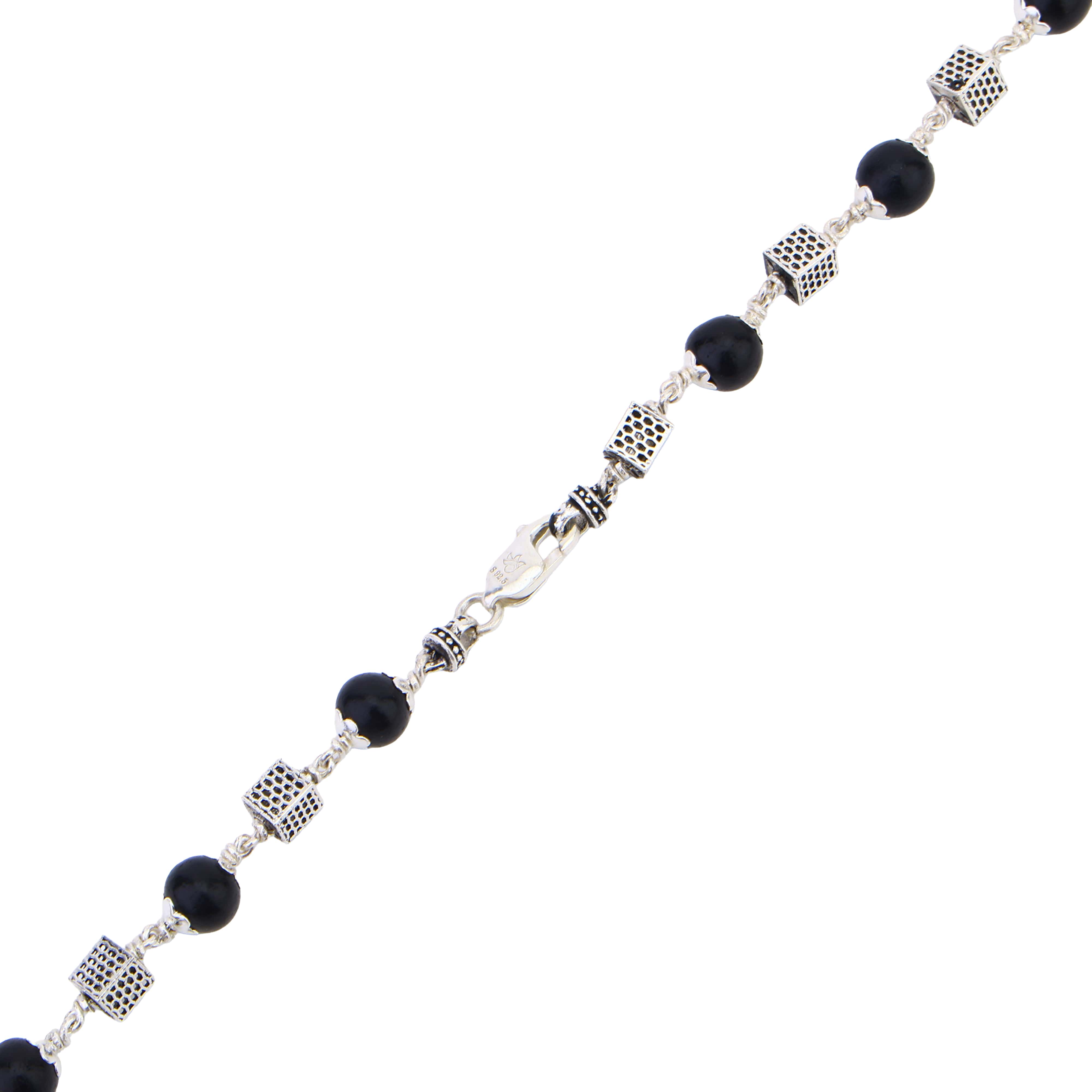 Karungali Silver Mala (Square Beads) - Image 7