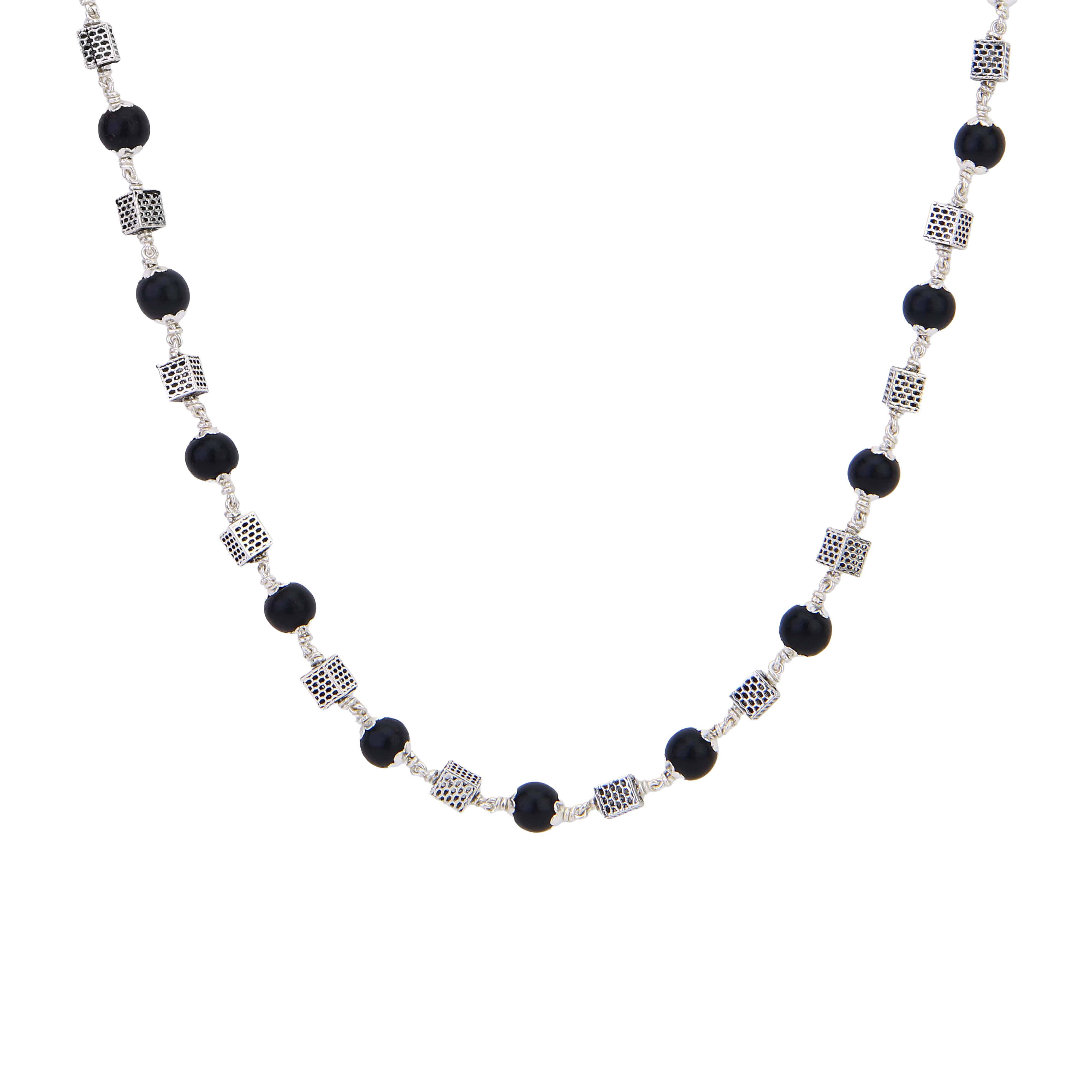 Karungali Silver Mala (Square Beads) - Image 8