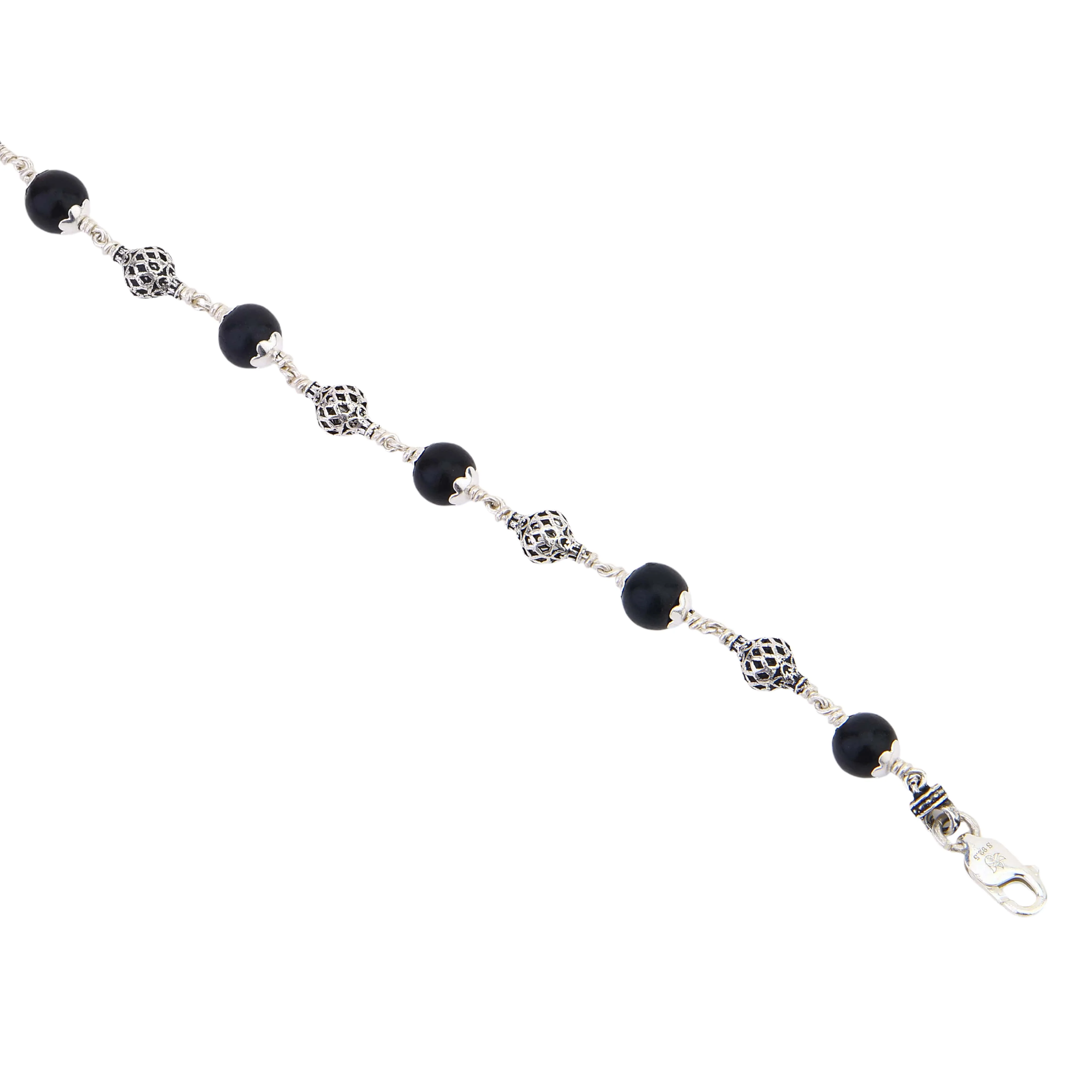 Karungali with Alternate Silver Bracelet - Image 5