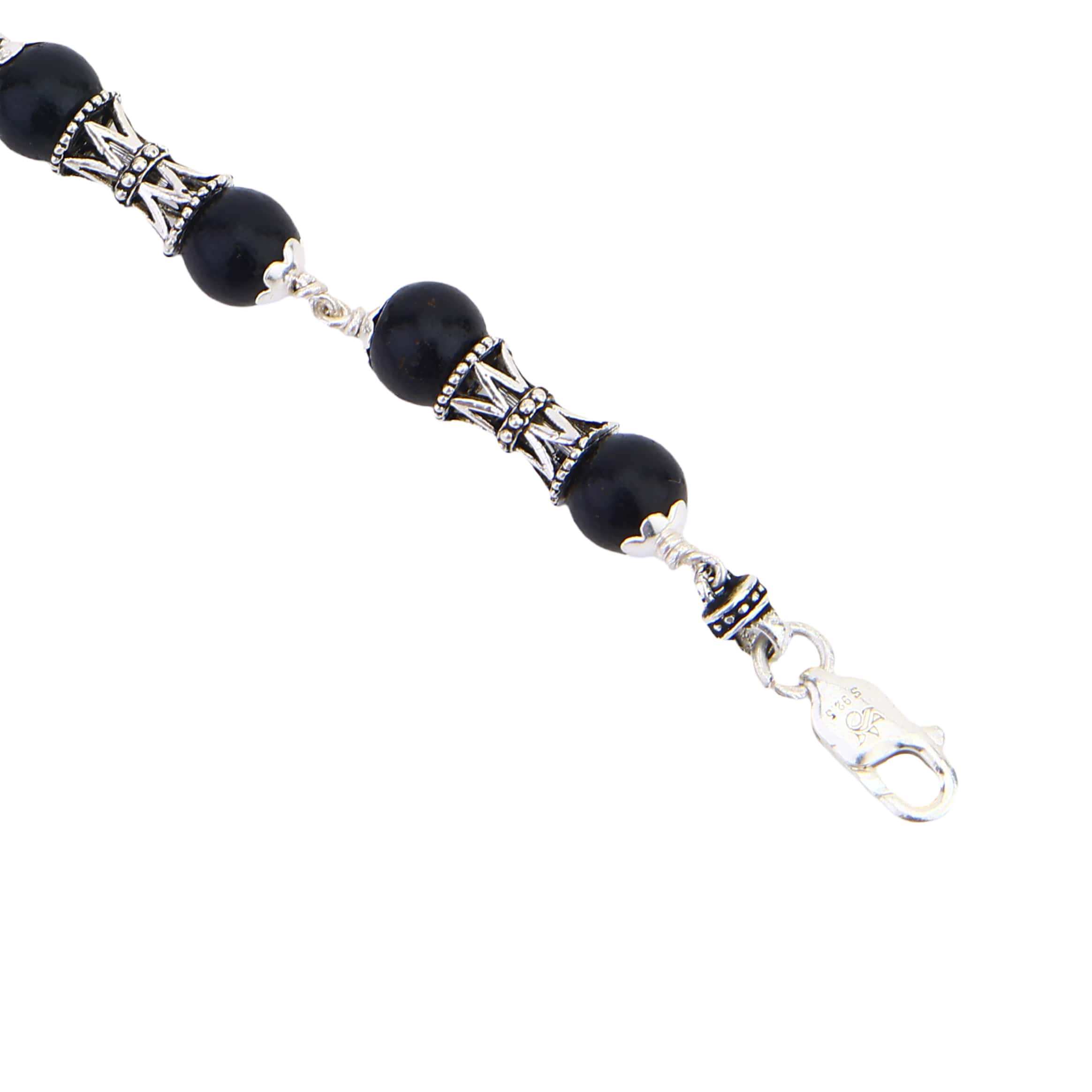 Karungali with Damru Silver Bracelet - Image 6