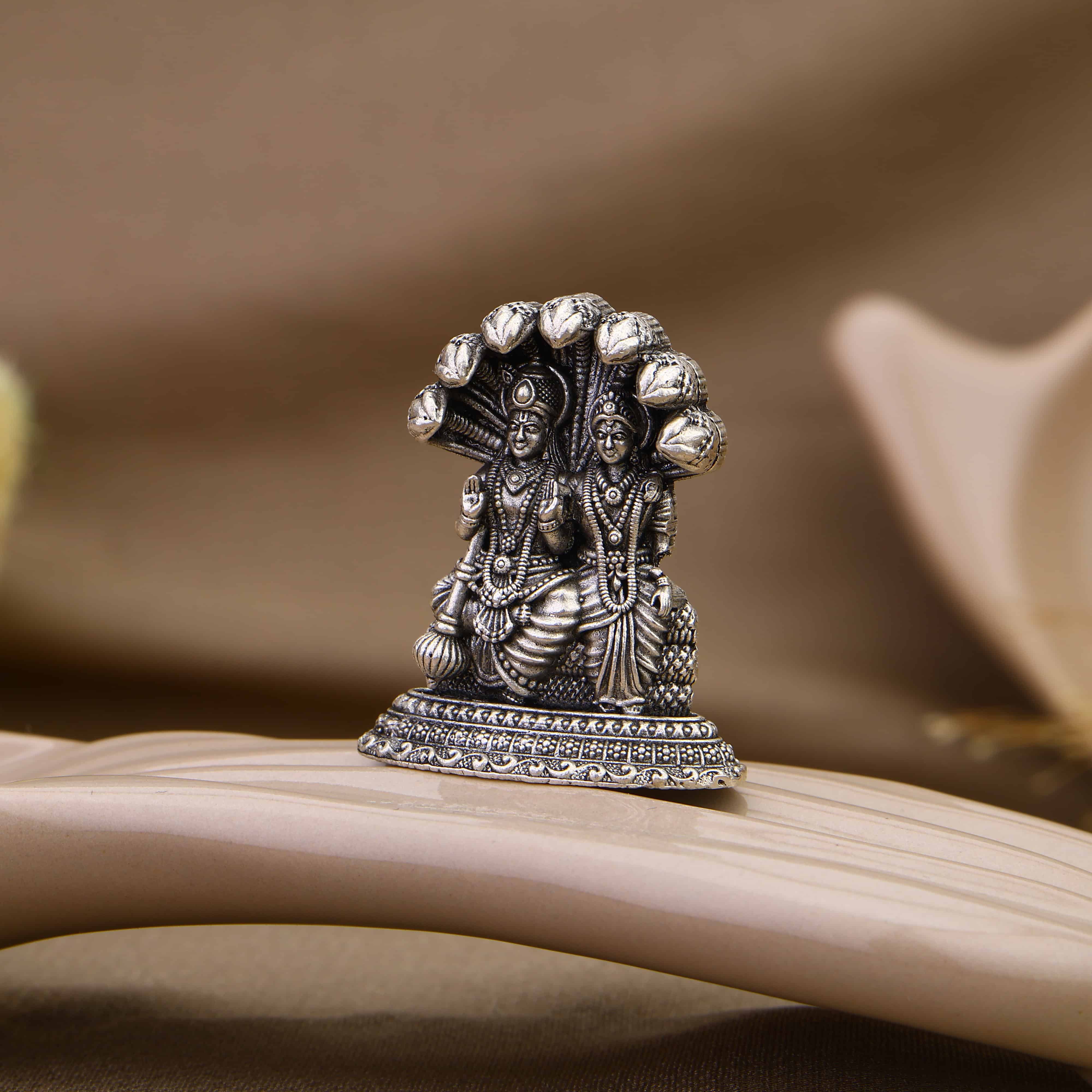 Laxmi Narayan Silver Murti - Image 2