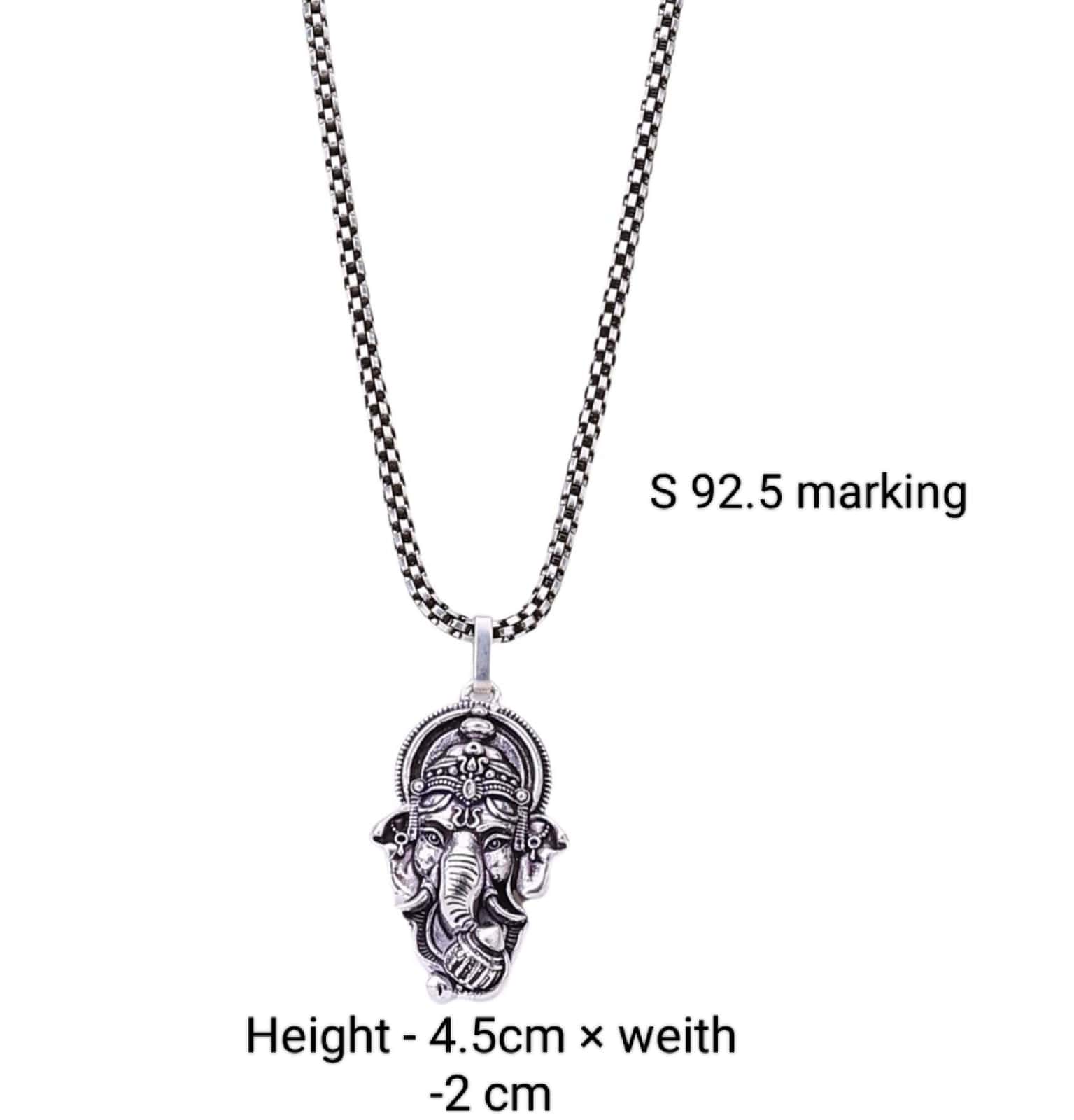 Lord Ganesha Silver Pendant - Image 4