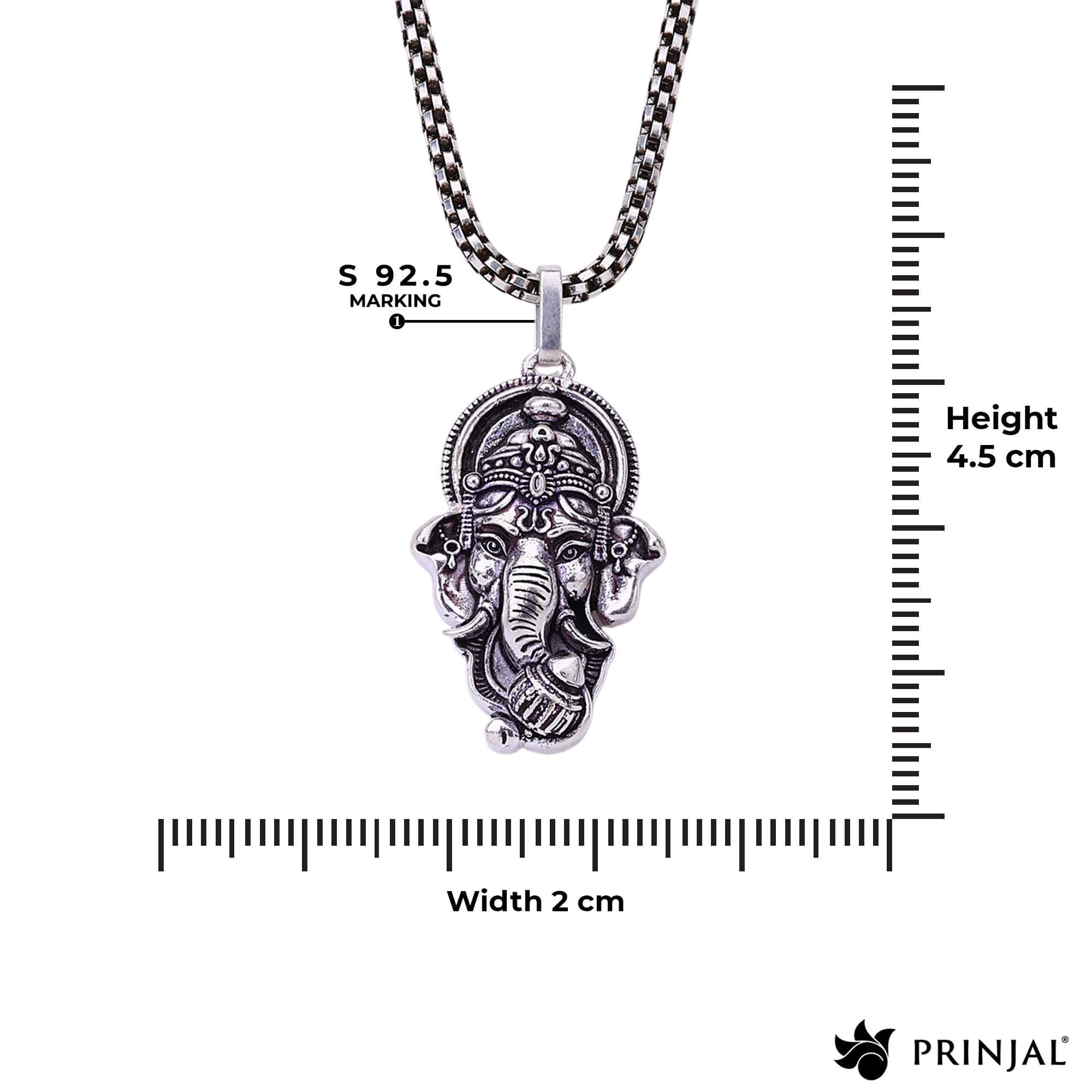 Lord Ganesha Silver Pendant - Image 5