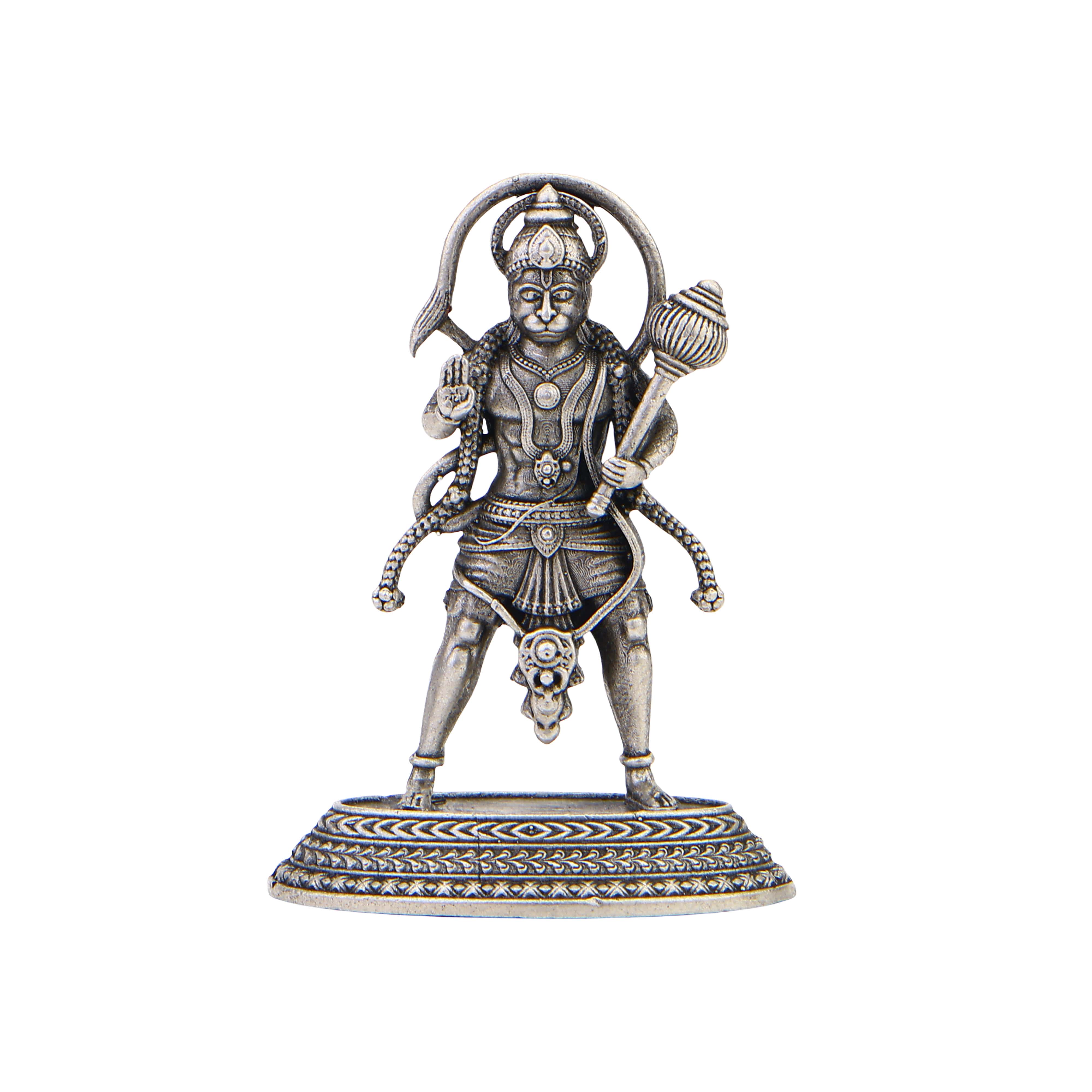 Lord Hanuman Silver Idol - Image 4