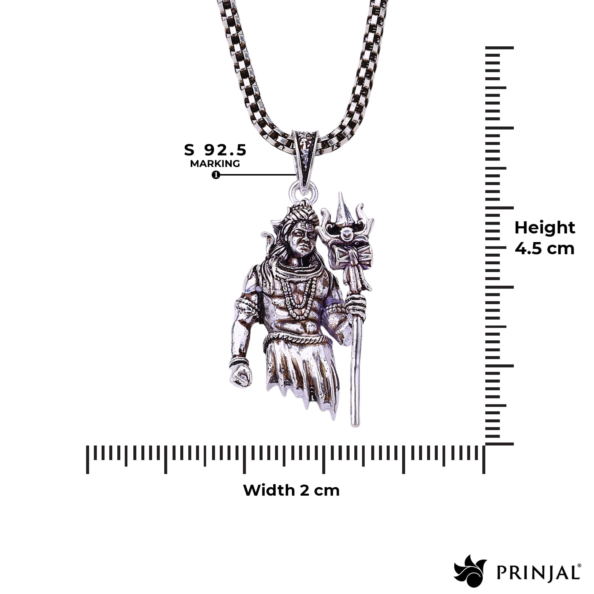 Lord Shiva Silver Pendant - Image 5