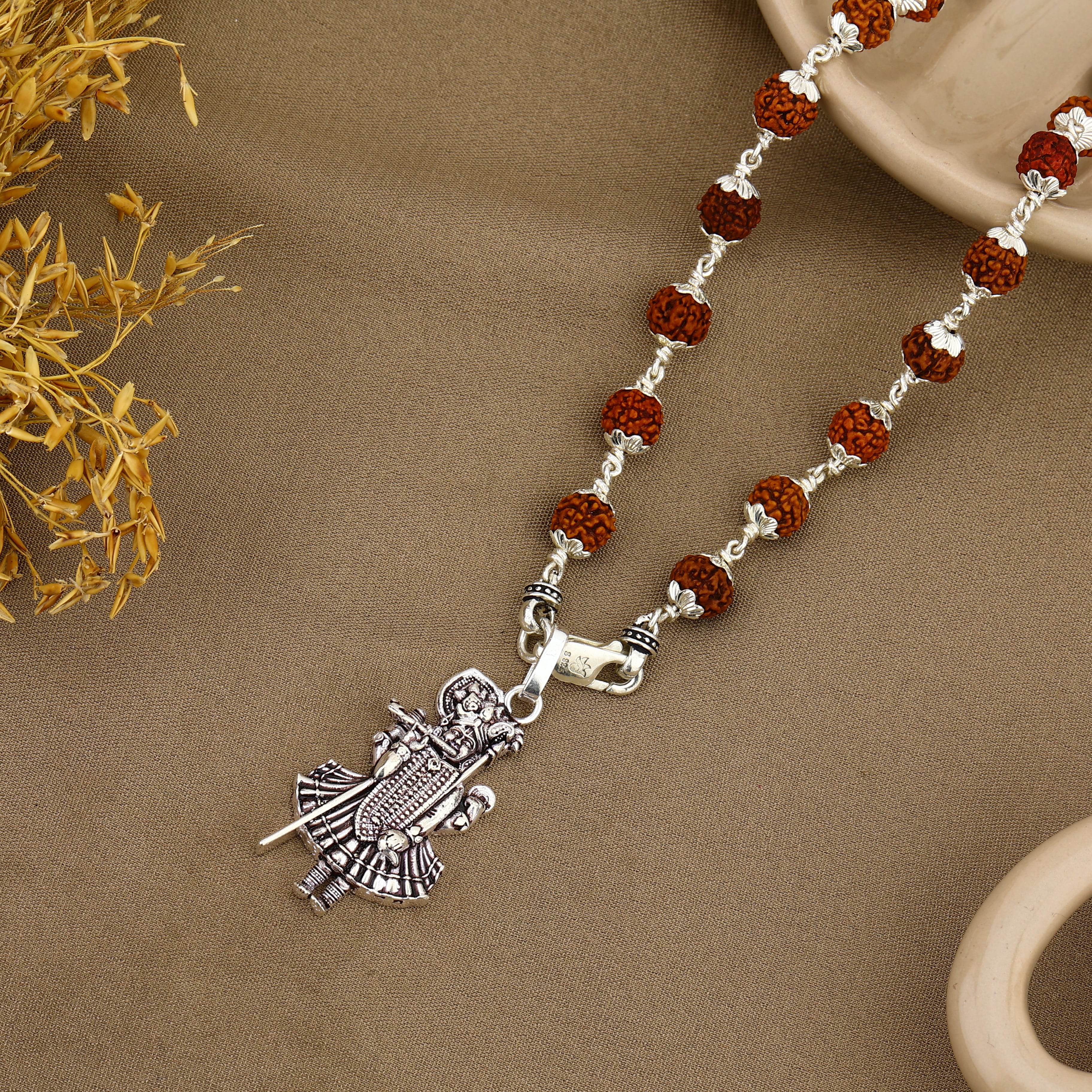 Lord Shrinathji Silver Pendant - Image 2