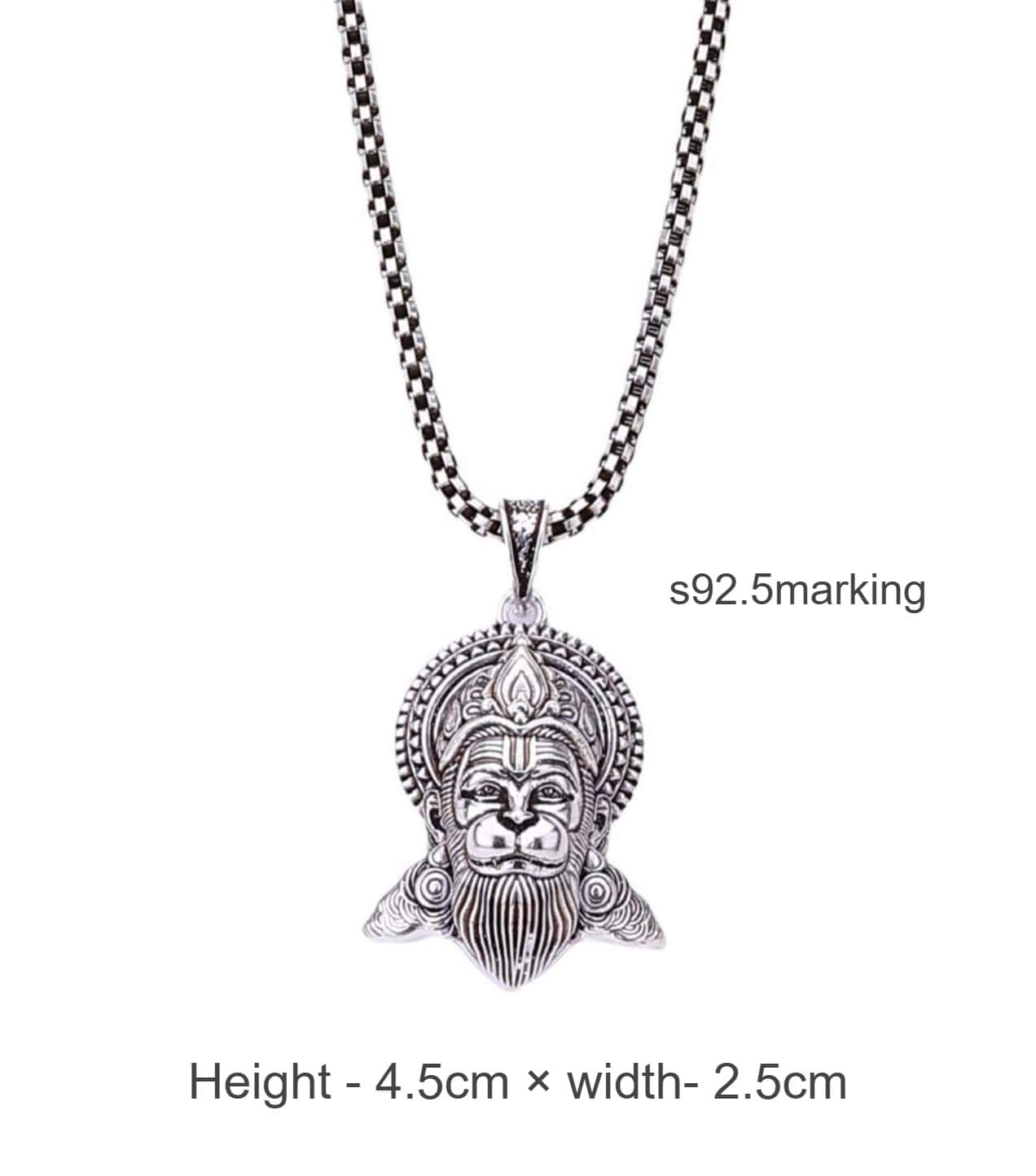 Pawanputra Hanuman Silver Pendant - Image 4