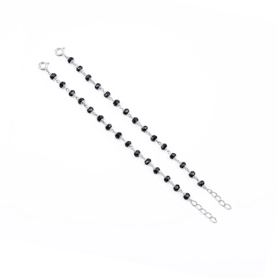 Powerful Black and Silver Beads Nazariya for Kids - Image 3
