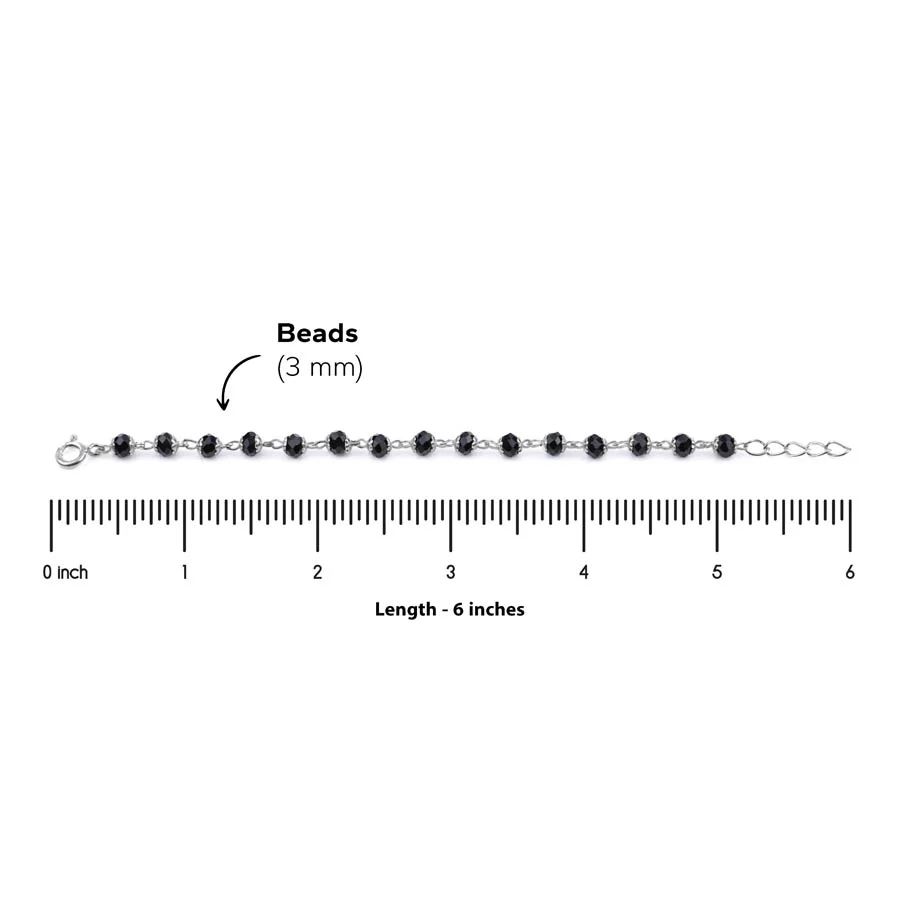Powerful Black and Silver Beads Nazariya for Kids - Image 4