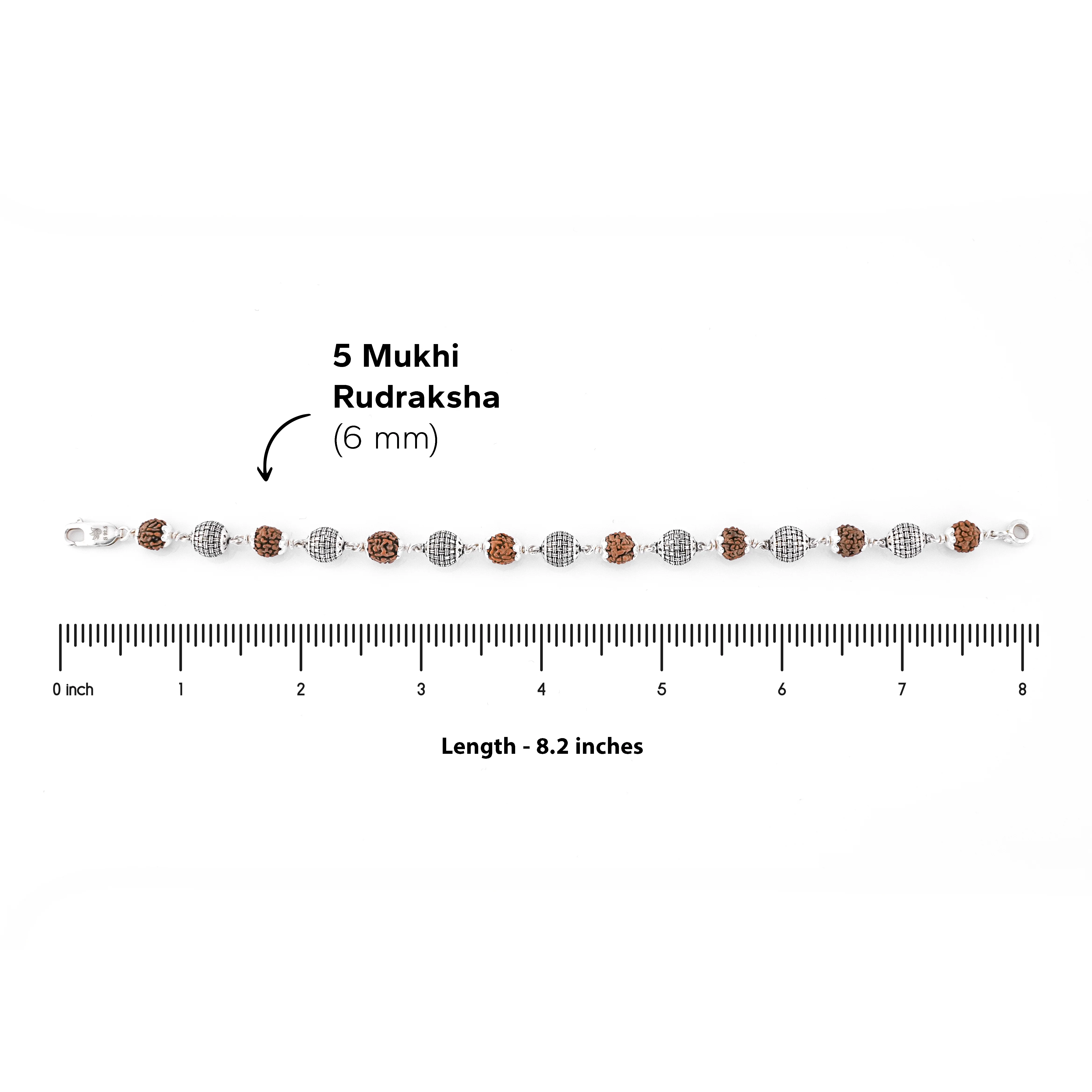 Pure Rudraksha Silver Rakhi - Image 7