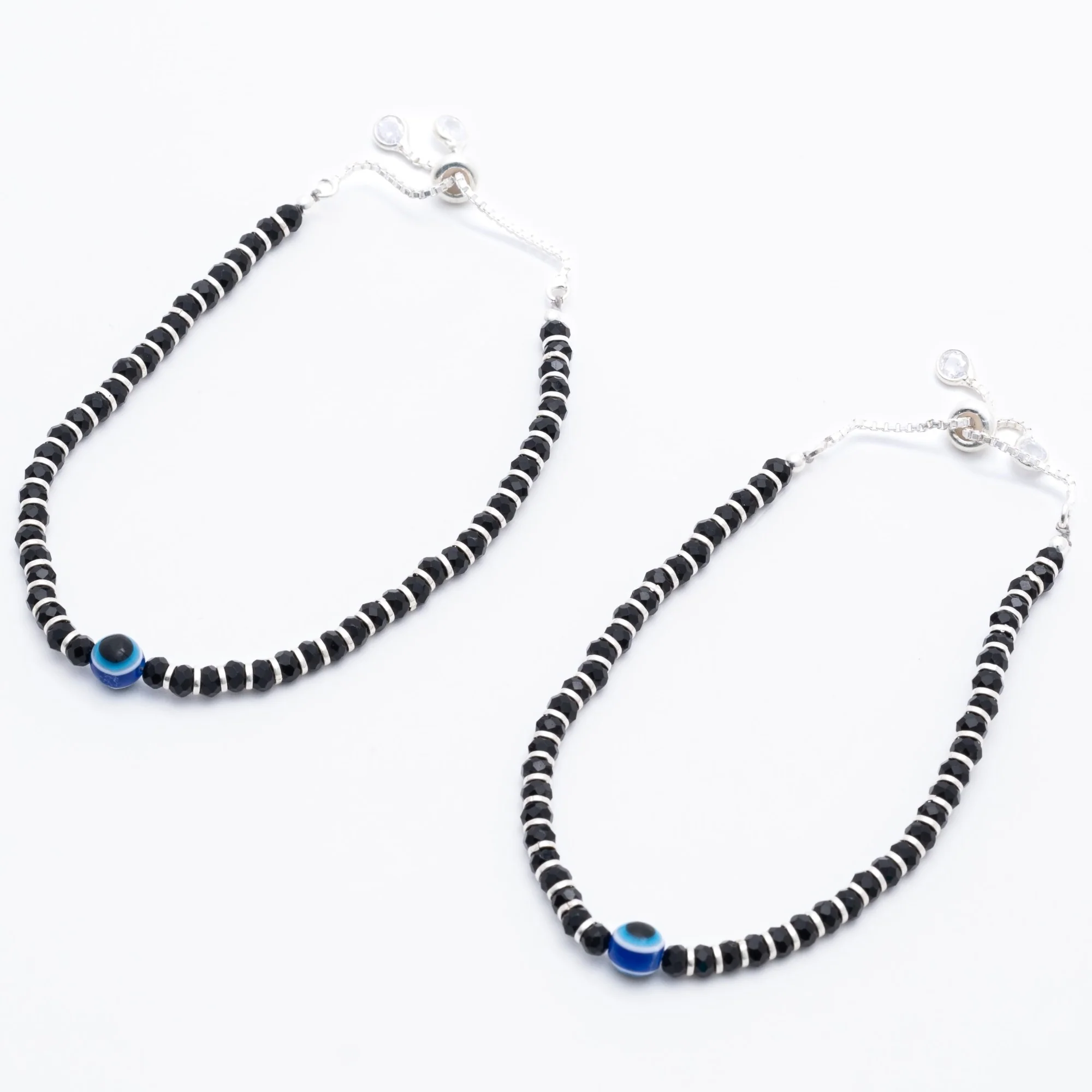 Real Evil Eye silver Anklets for women - Image 3